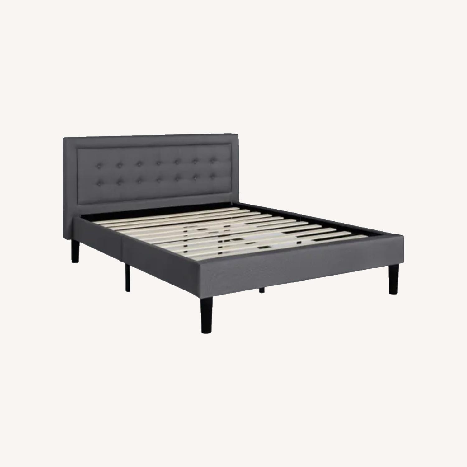 Nectar Grey King Bed Frame with Headboard AptDeco