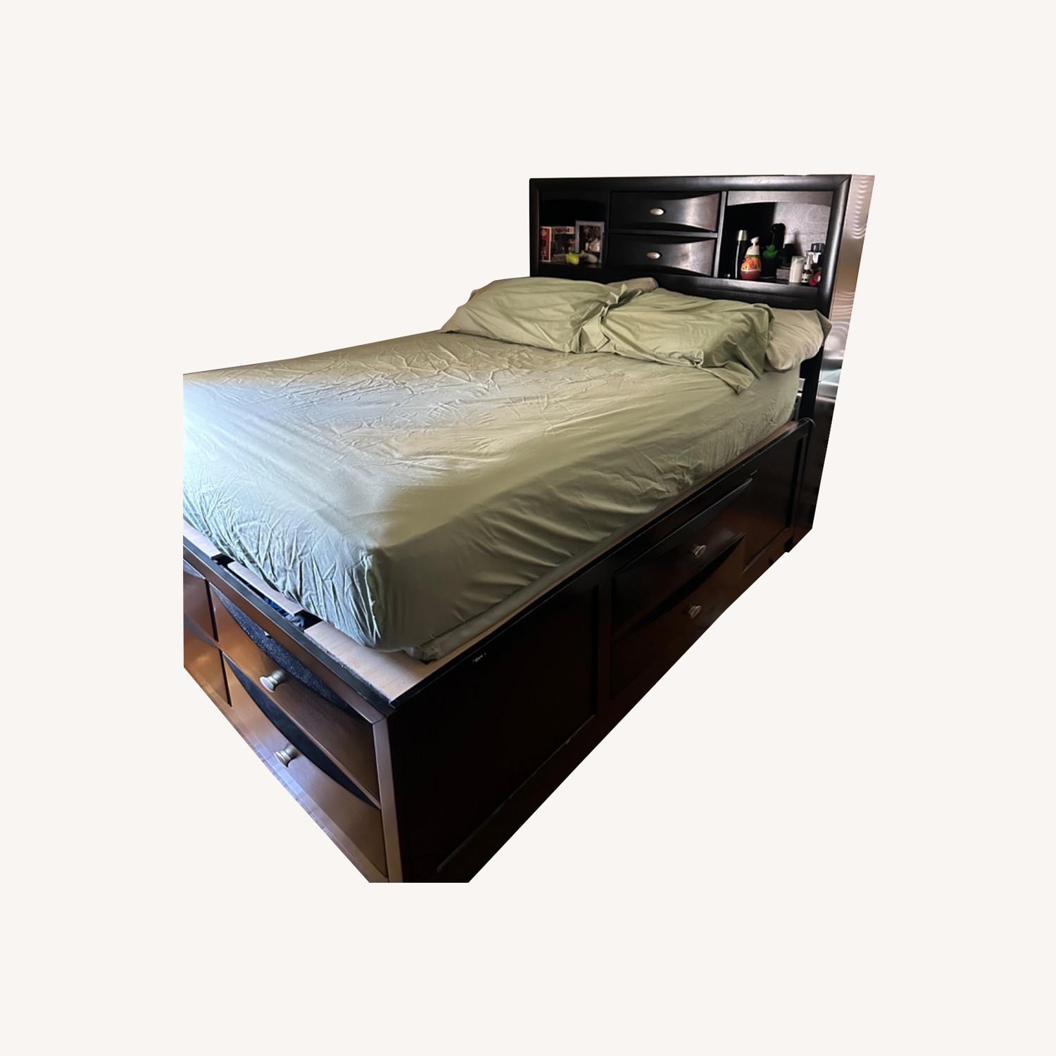 Raymour & Flanigan Captains Bed Frame Full Size AptDeco