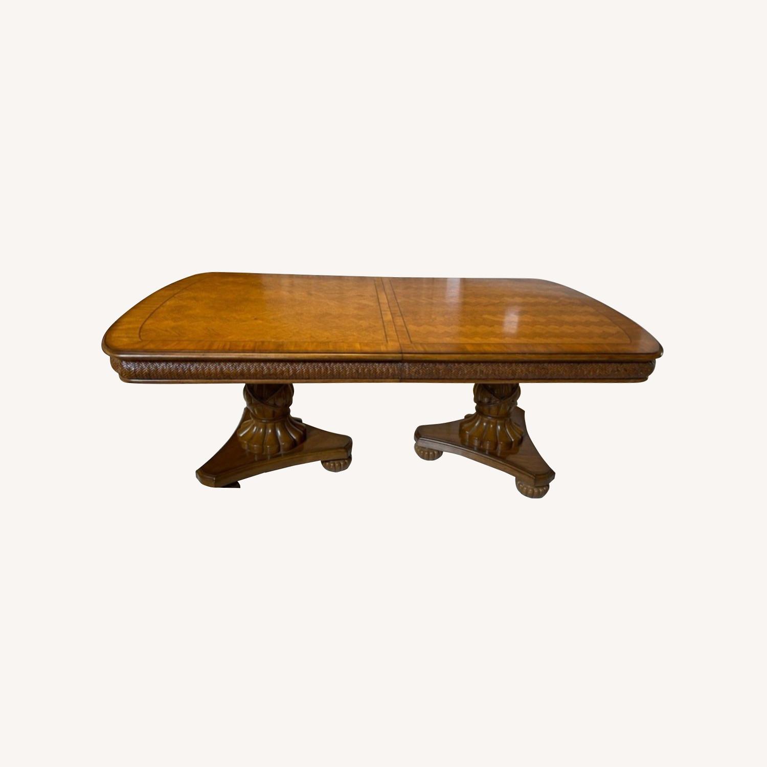 Wooden Dining Table with Extension - AptDeco