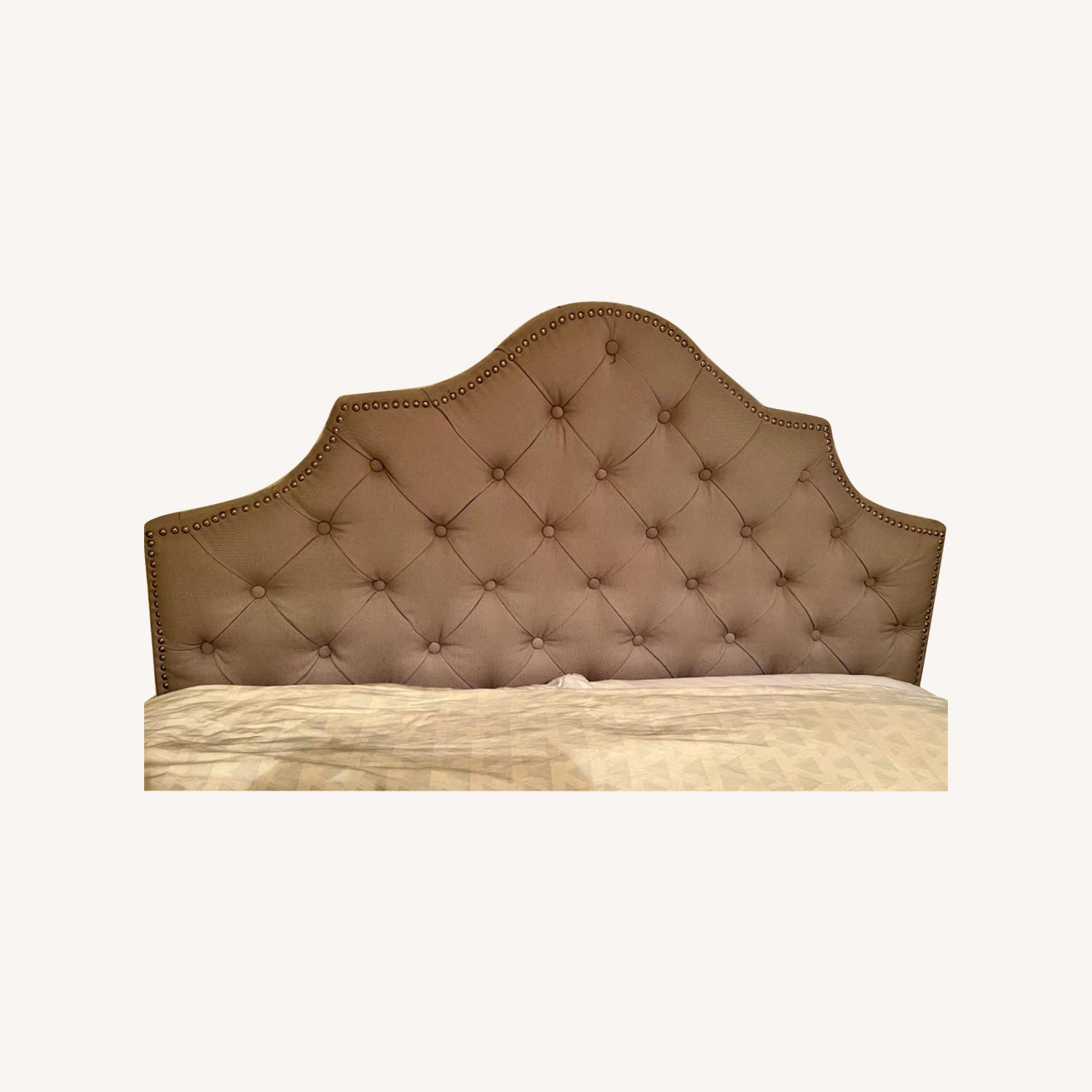 Full Bed Frame and Upholstered Headboard - image-0