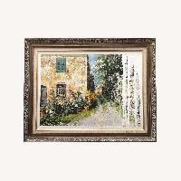 Large Landscape Litho Print Tuscan Garden