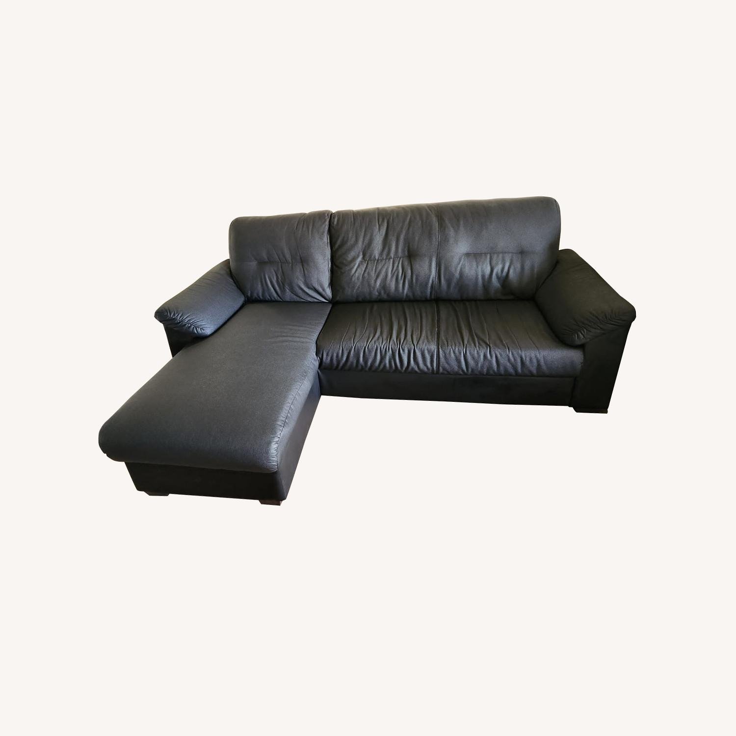 IKEA Black Sectional Sofa AptDeco
