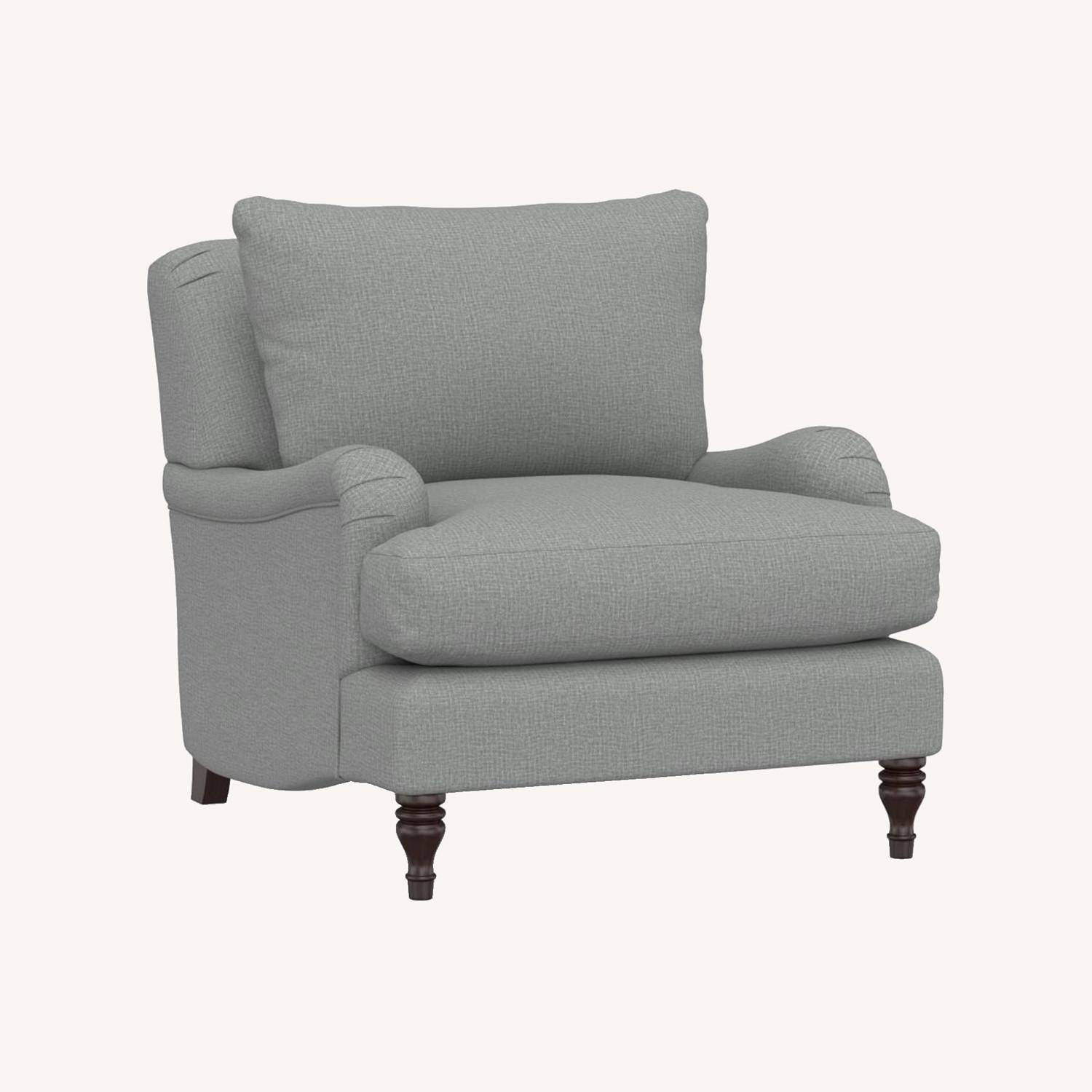 Pottery Barn Carlisle English Arm Upholstered Armchair AptDeco