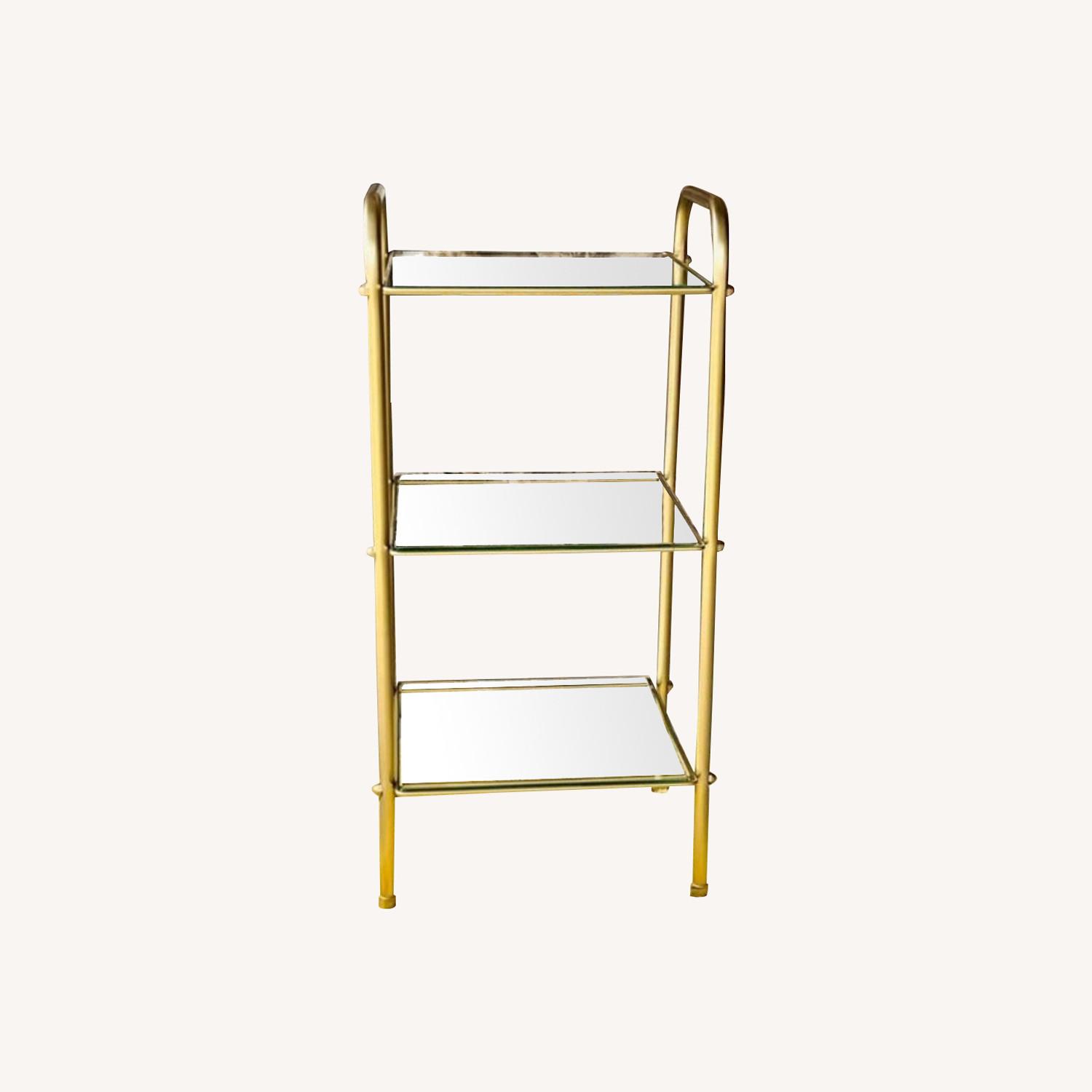 Gold Bar Cart/ Display Shelving - image-0