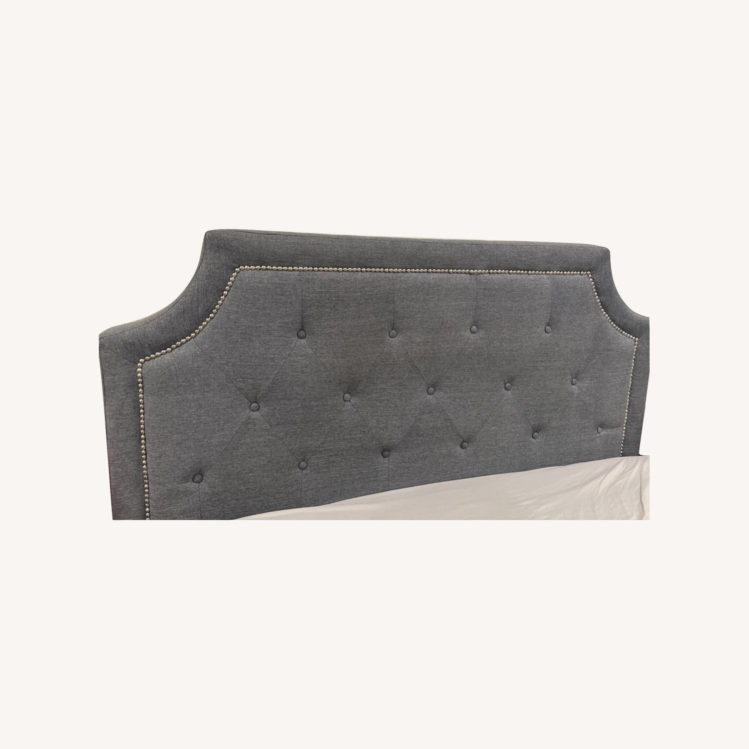 Wayfair Gray Tufted Headboard - image-0