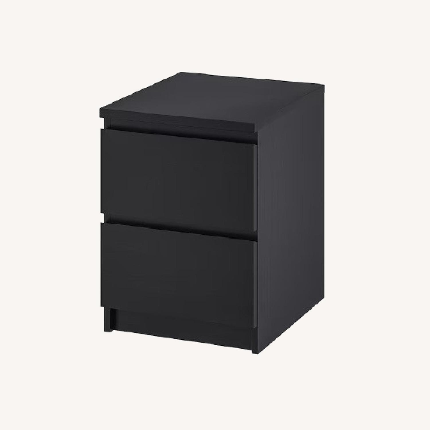 IKEA Malm 2 Drawer Chest Black AptDeco