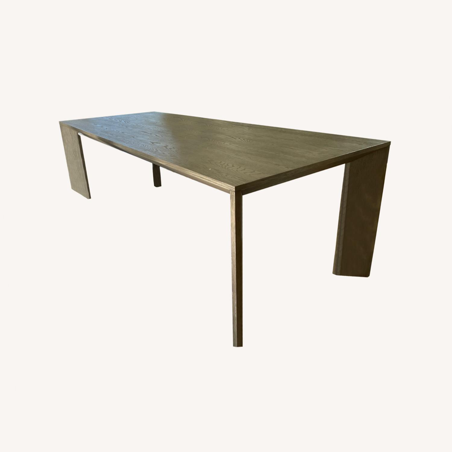 Restoration Hardware Grey Oak Dining Table - image-0