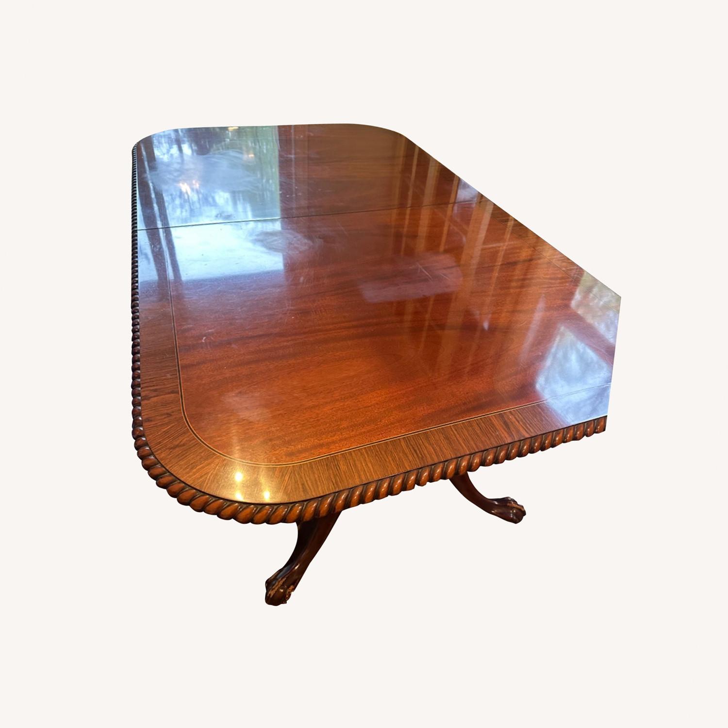 Dark Wood Custom Dining Table - AptDeco