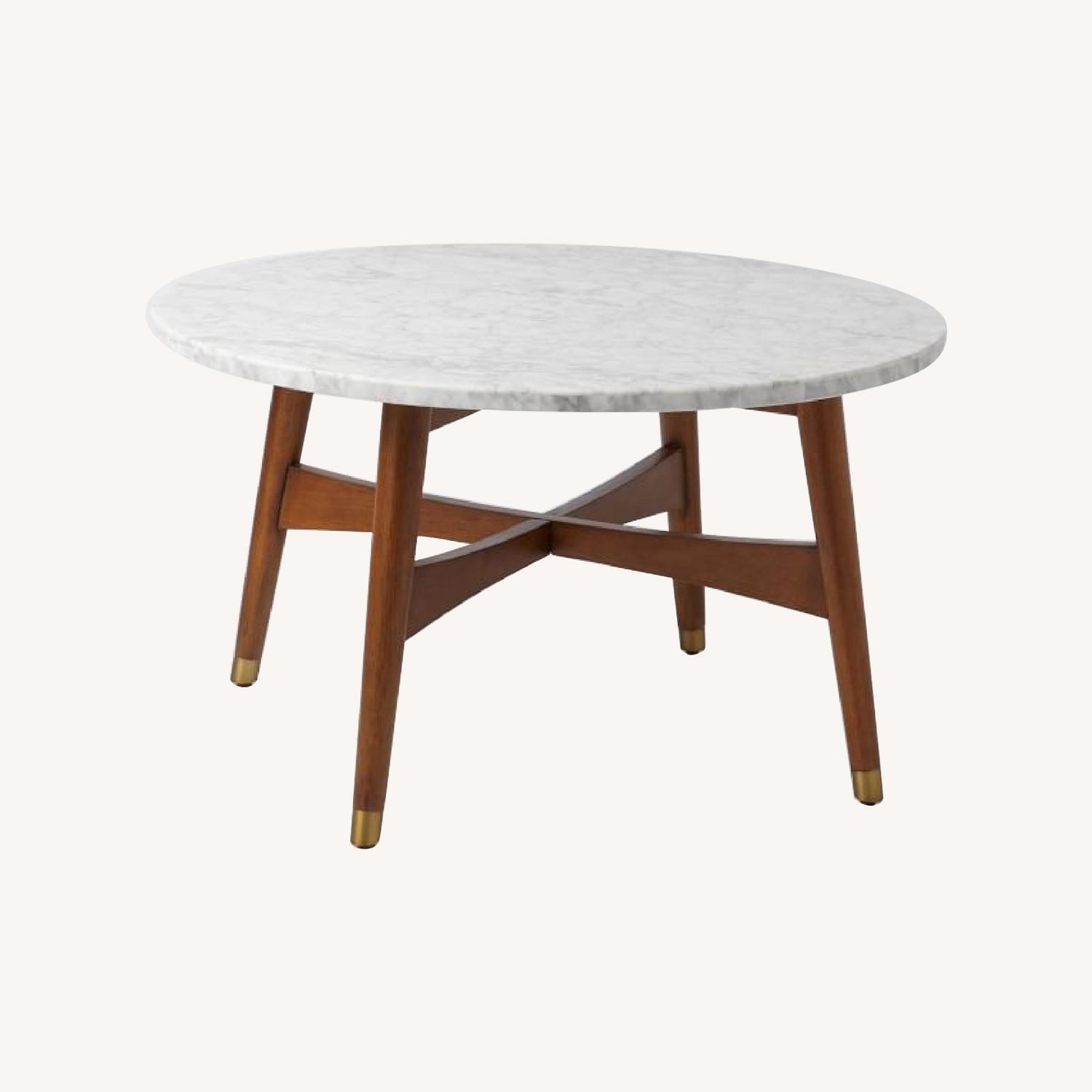 West Elm Reeve Marble Top Coffee Table - image-0