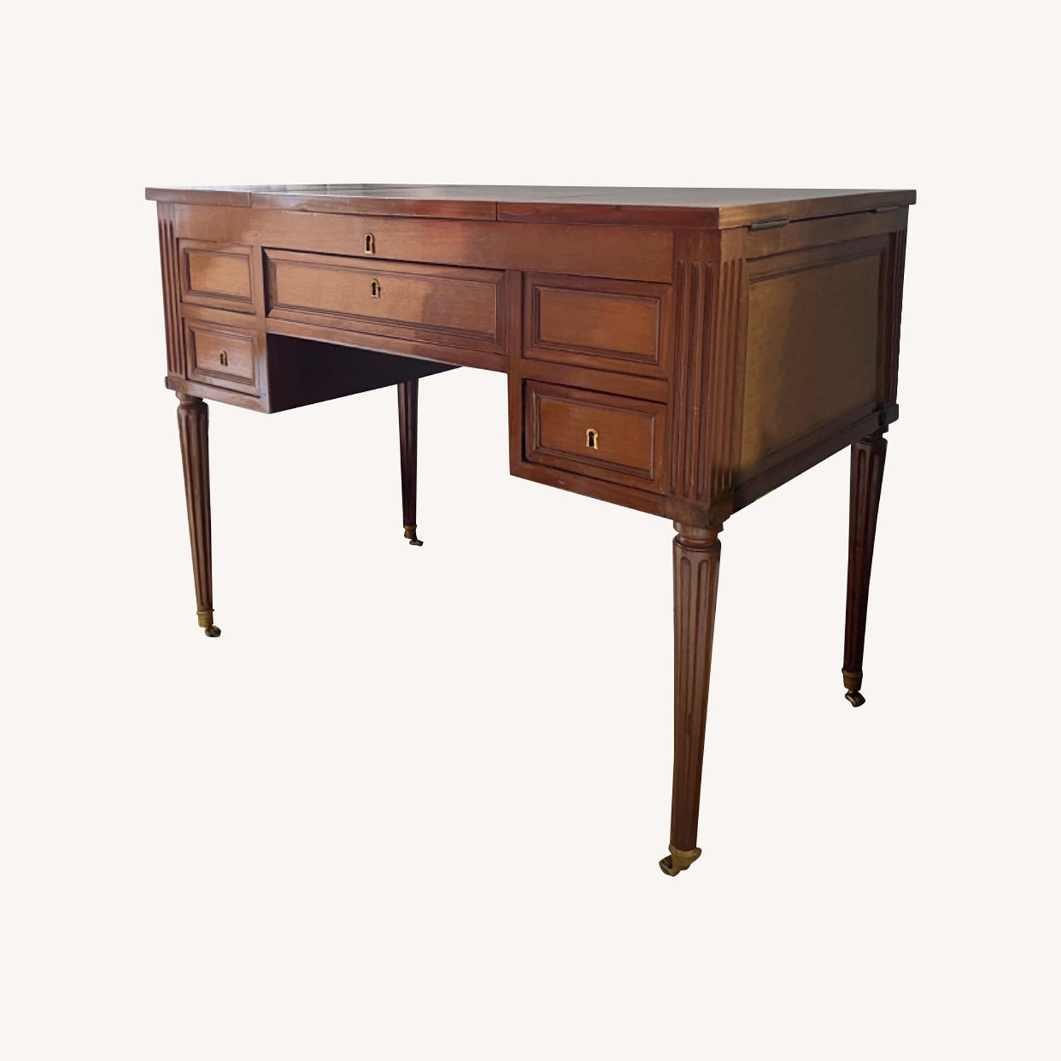 Vintage Vanity Hidden Compartments Desk - image-0