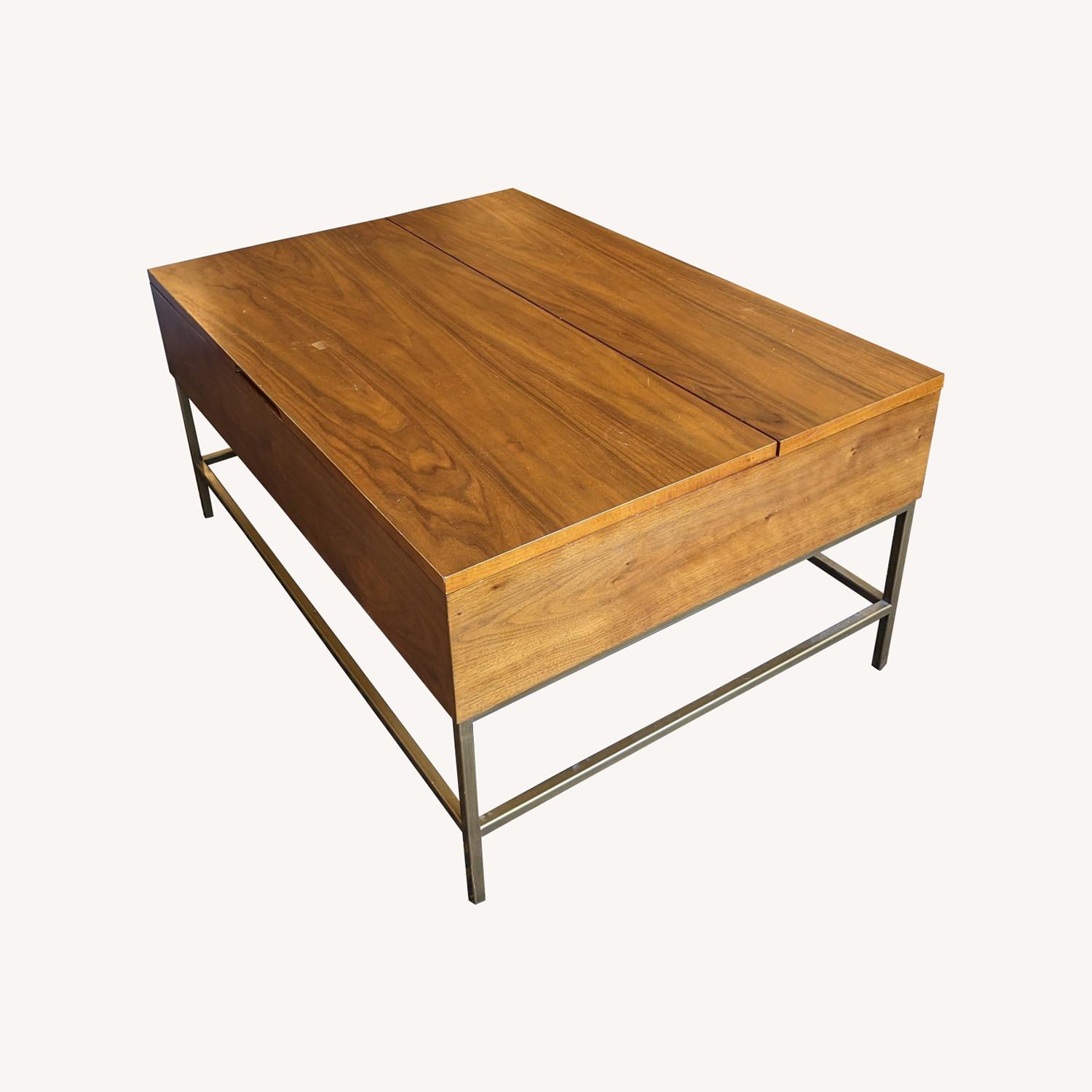 West Elm Industrial Storage PopUp Coffee Table AptDeco