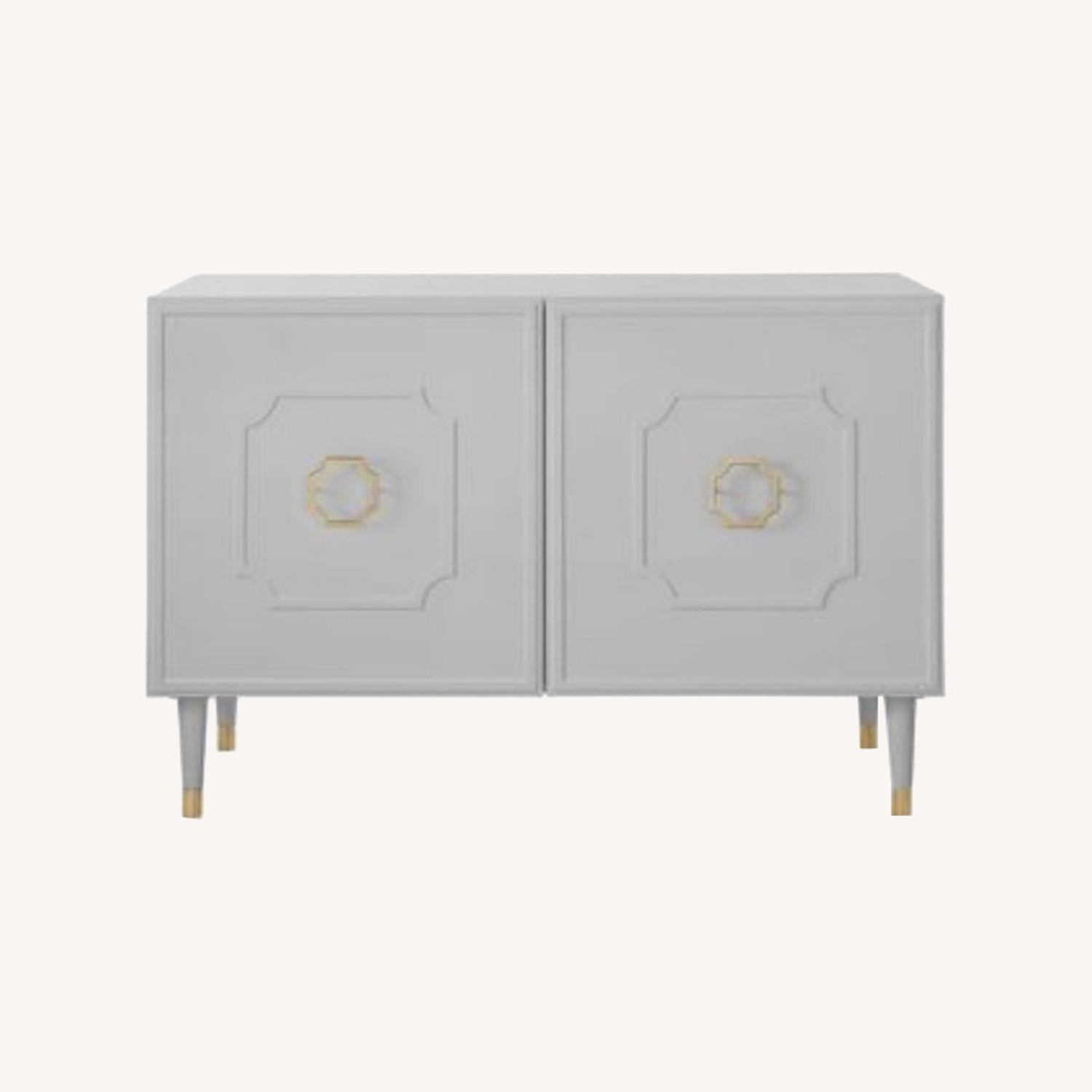 White Lacquer Storage Cabinet - image-0