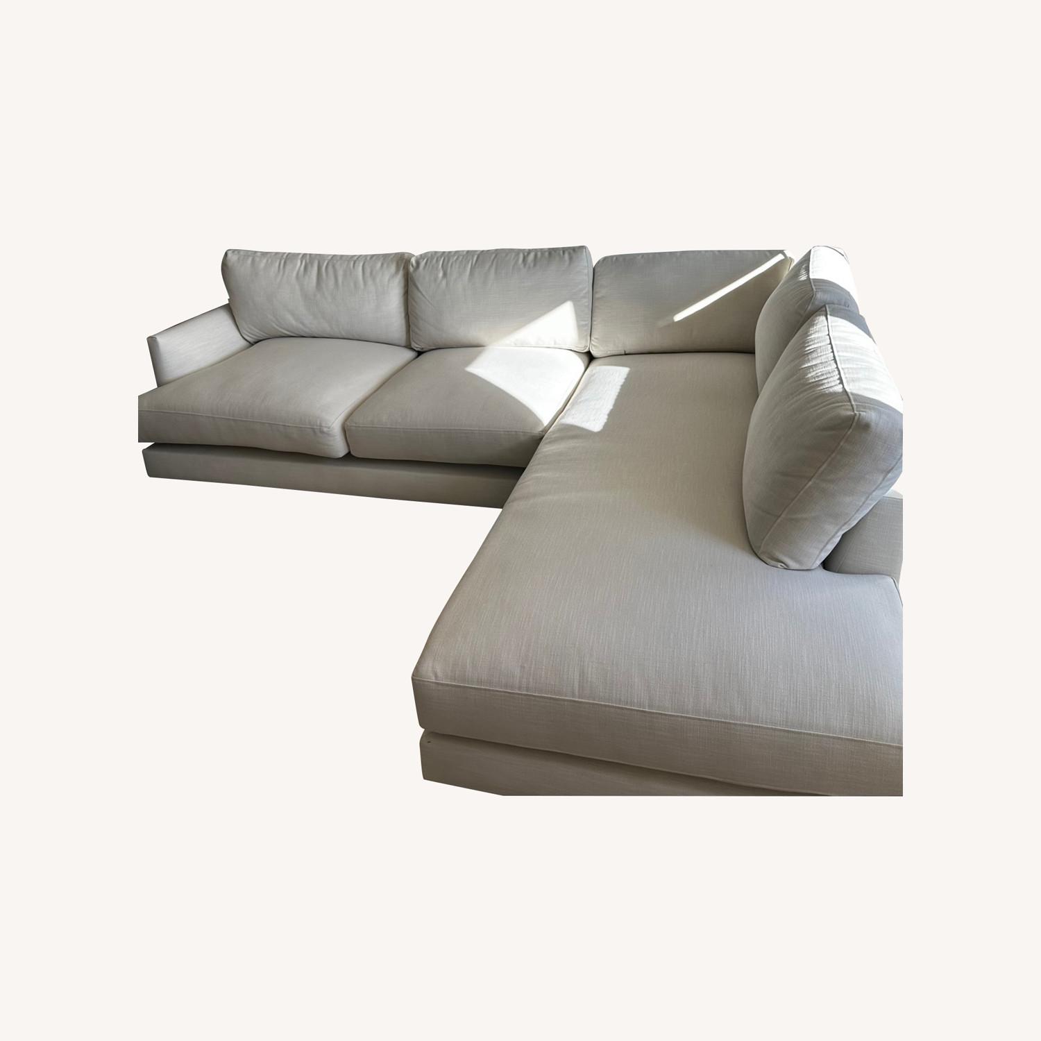 West Elm Haven 2 Piece sectional Stone White AptDeco