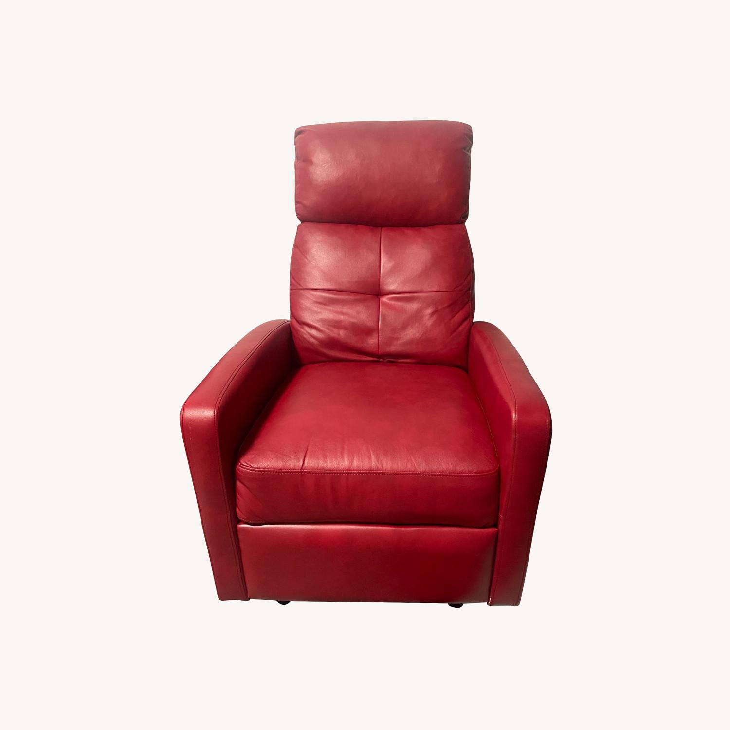 Red Reclining Chair with Arm Rests - image-0