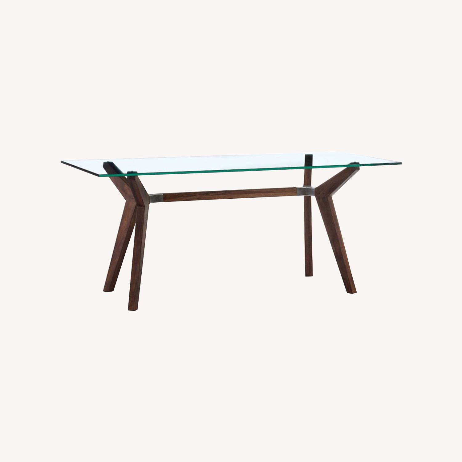 Crate & Barrel Glass Dining or Office Table - image-0