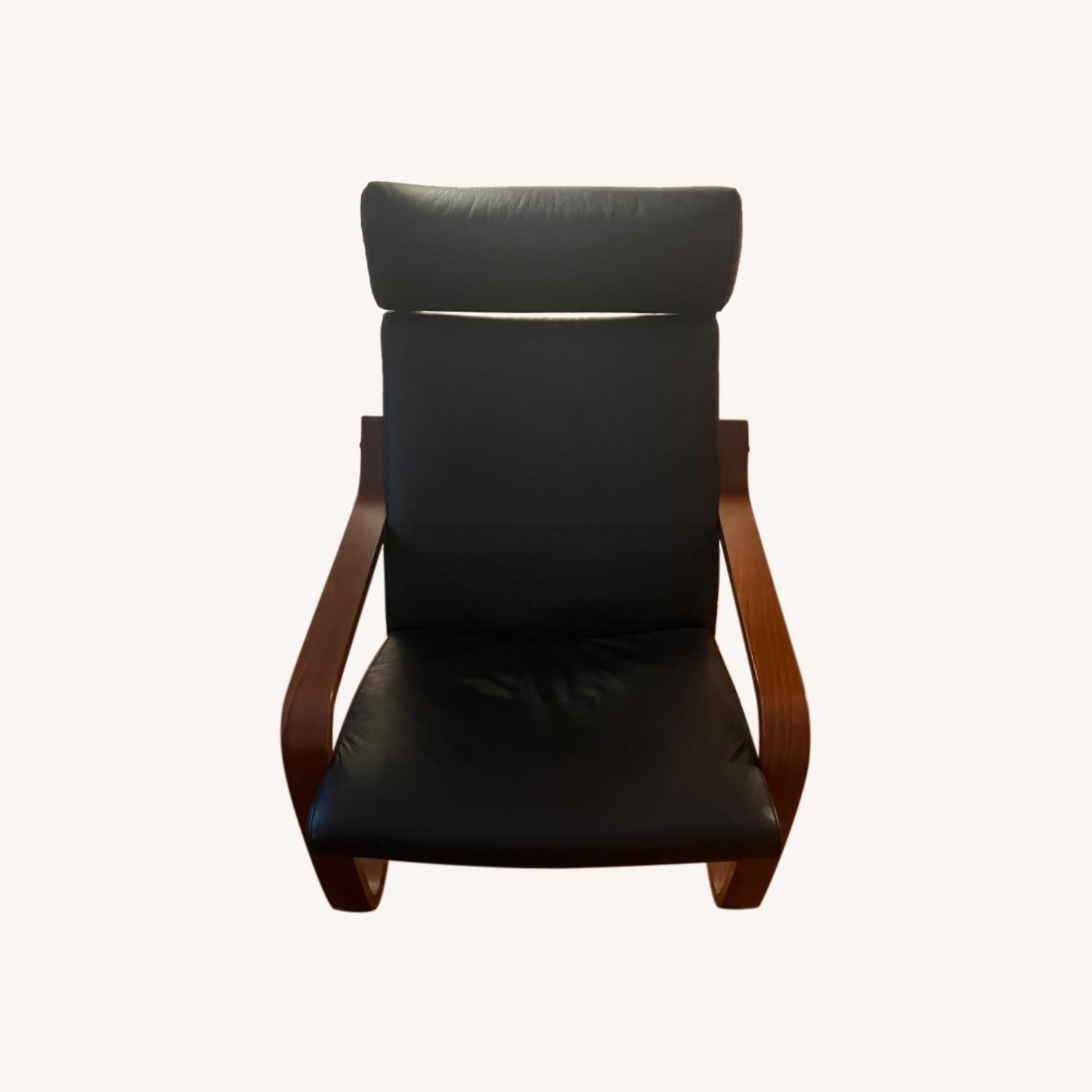 Dark Brown Leather Chair - image-0