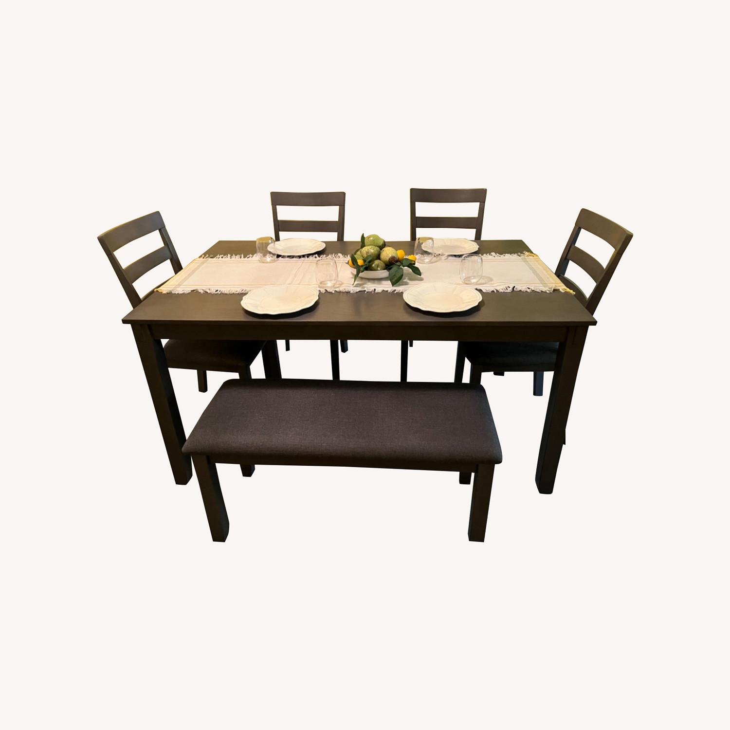 Dining Table With 4 Chairs and Bench AptDeco