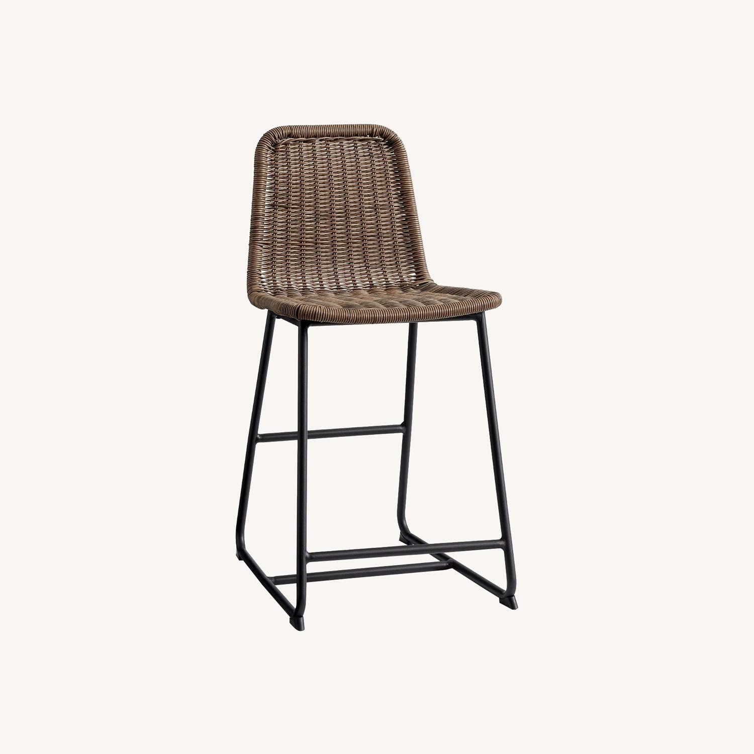 Pottery Barn Plymouth Woven Counter Stool - image-0