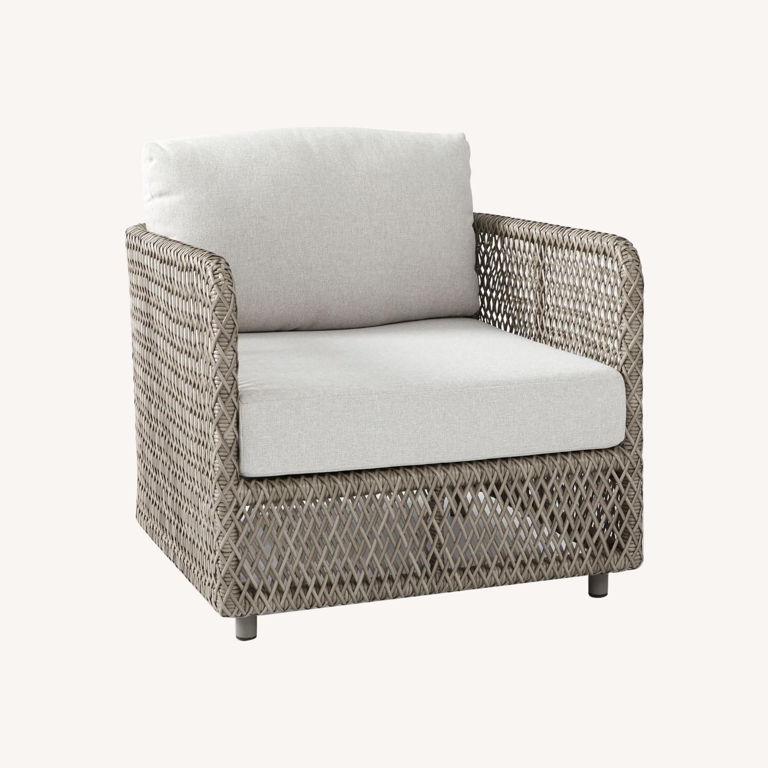 West Elm Coastal Outdoor Petite Lounge Chair AptDeco