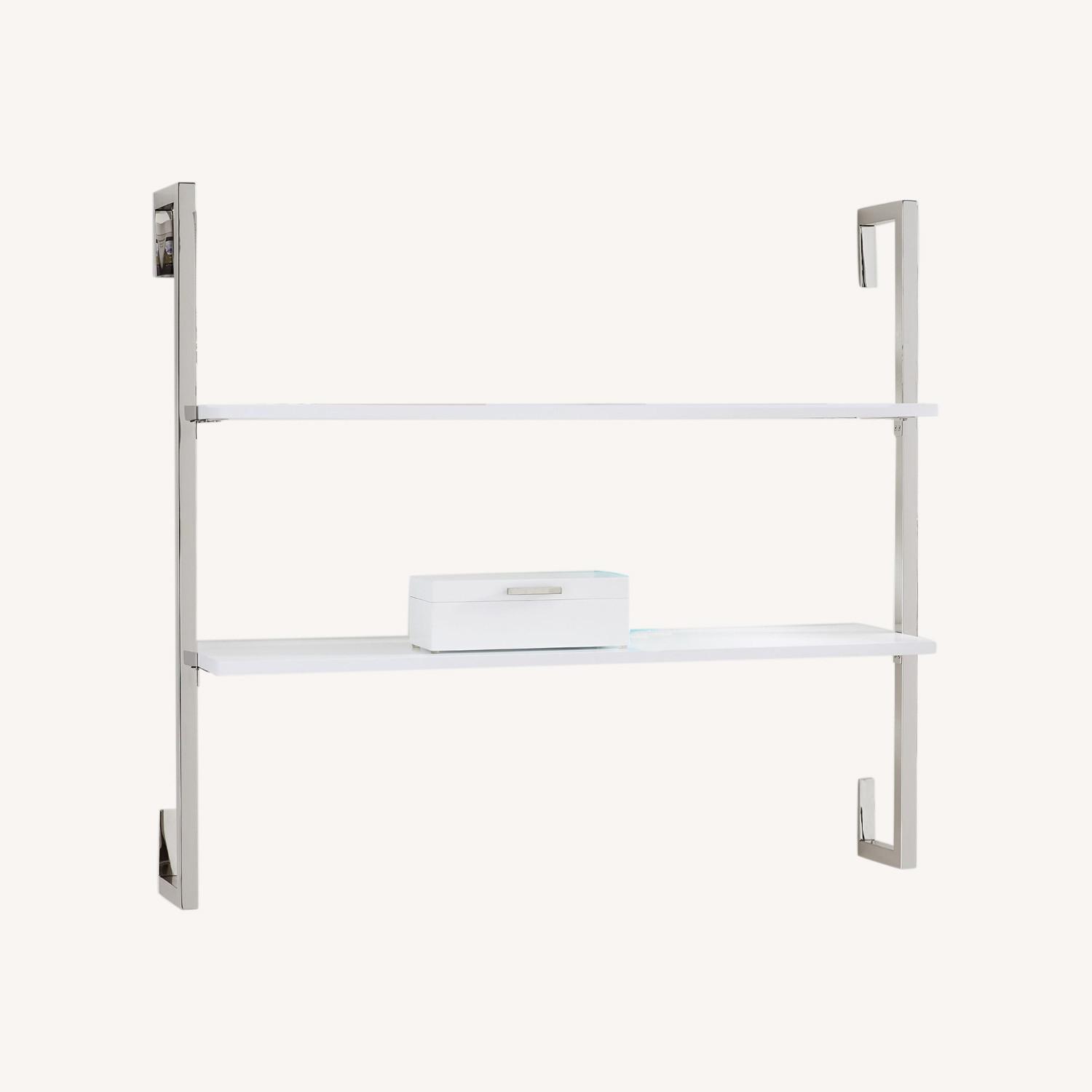 Pottery Barn Olivia Wall Mounted Shelves 2 Tier AptDeco