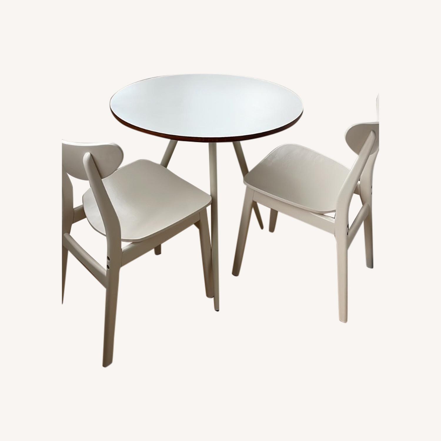 West Elm Bistro Ddining Table and 2 Chairs - AptDeco