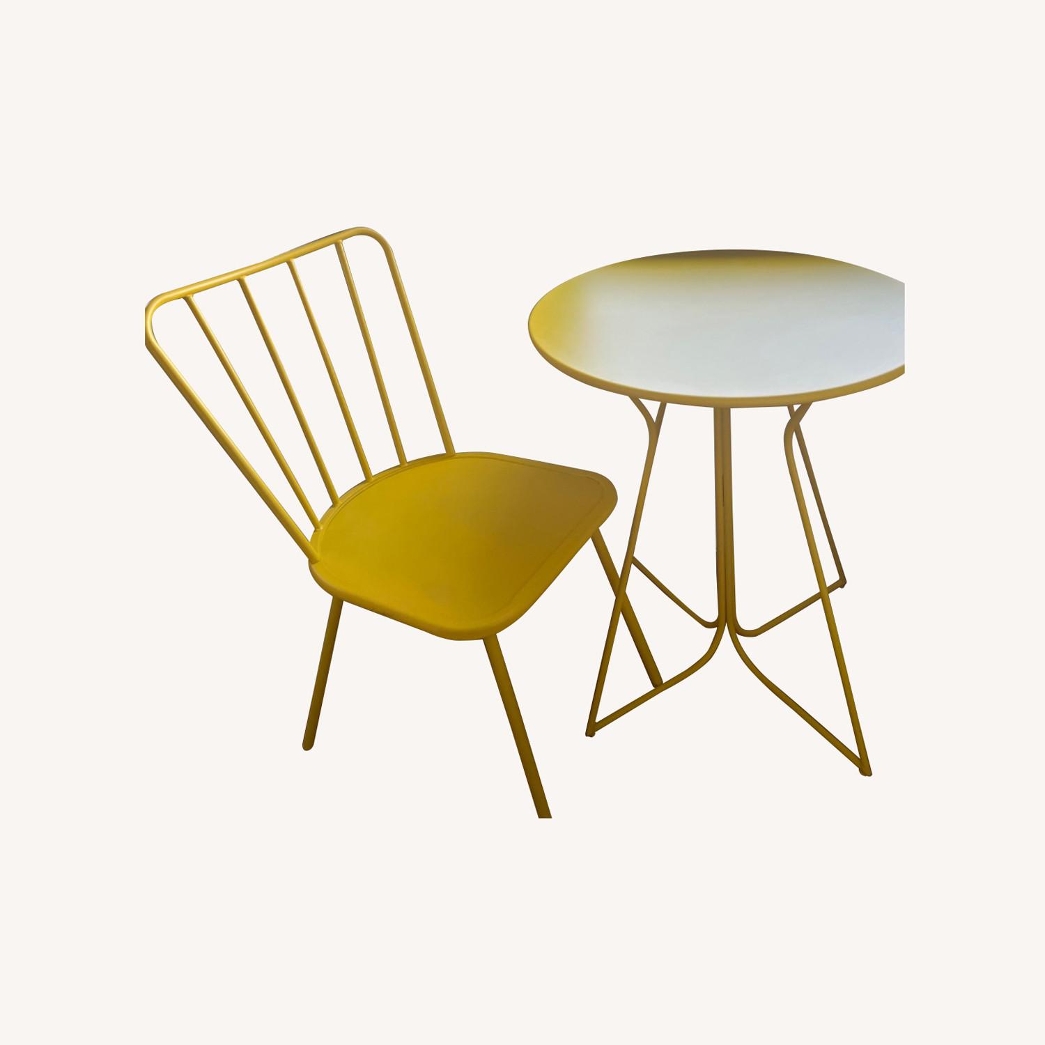 Novogratz Yellow Table and Chair AptDeco