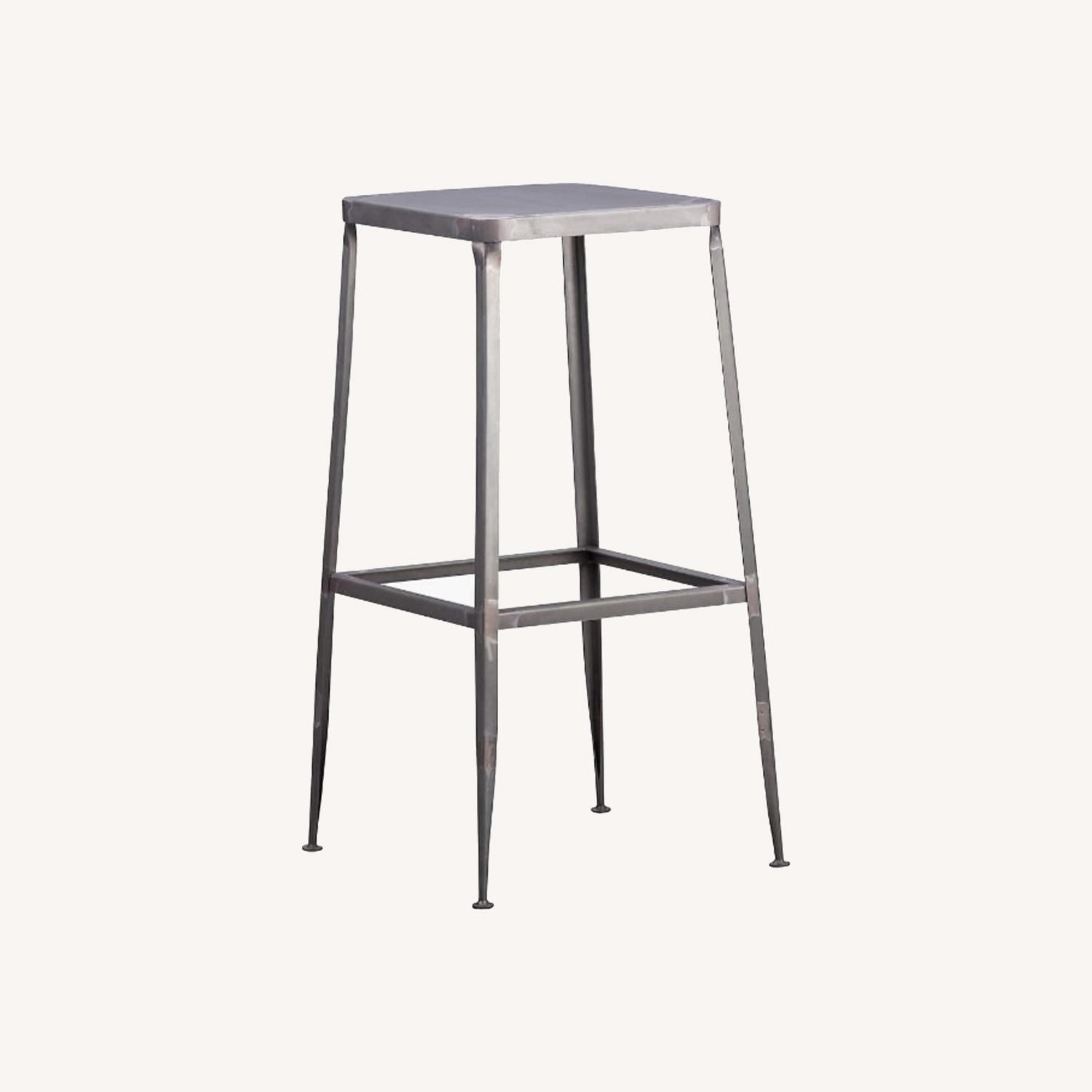 CB2 Flint Steel Bar Stool AptDeco