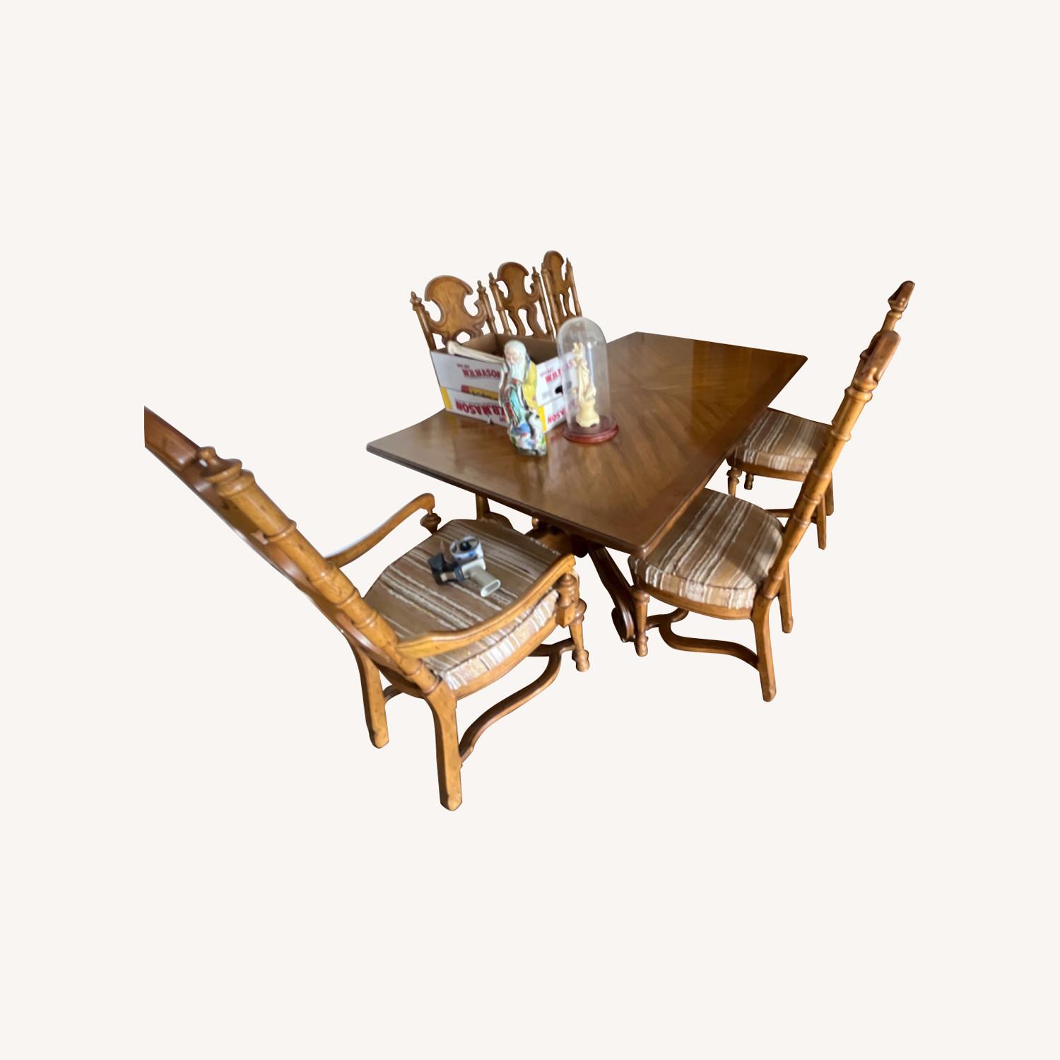 Wood Dining Room Table Chairs Included AptDeco