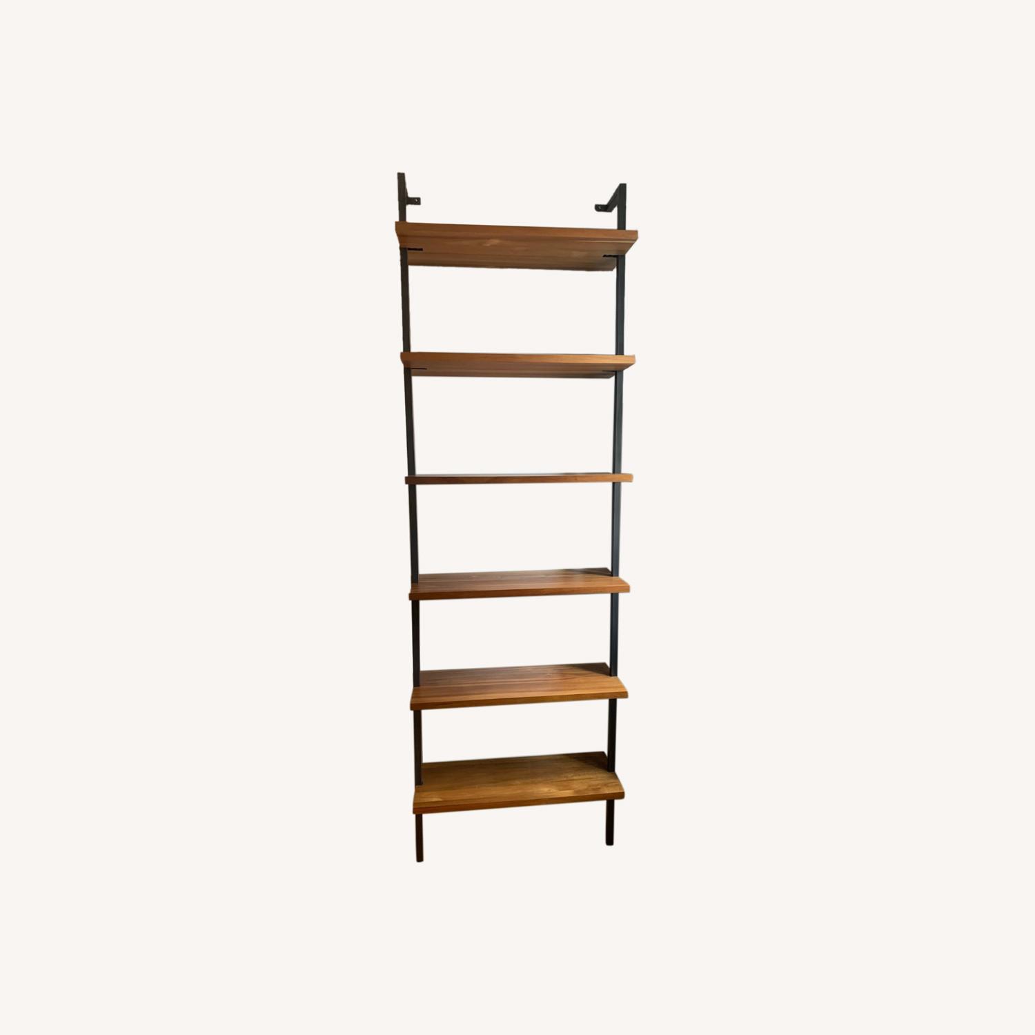 CB2 Helix Acacia Wall Mount Bookshelf 96" - image-0