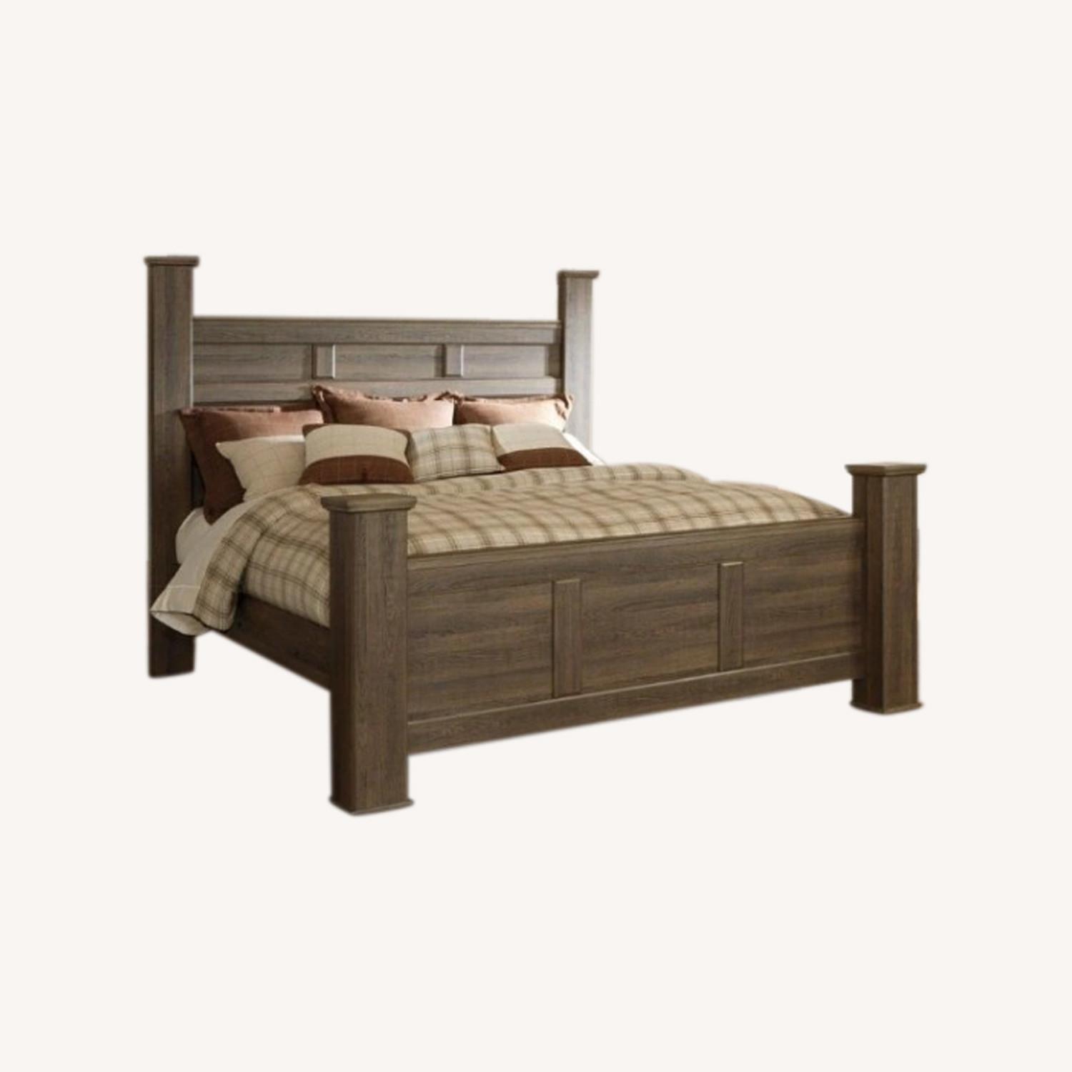 Ashley Furniture Juararo Dark Brown King Bed - image-0