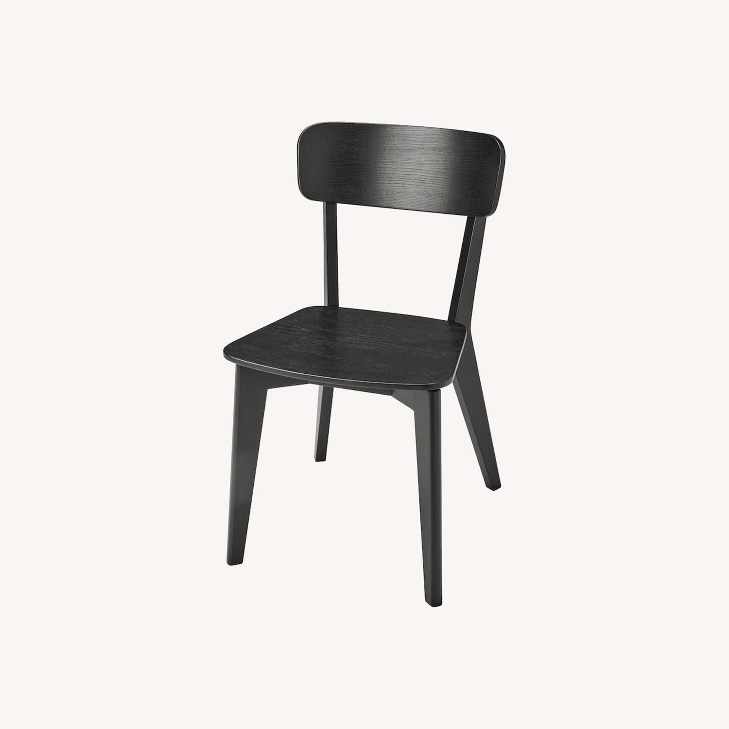 IKEA 4x Black Dining Chairs - image-0