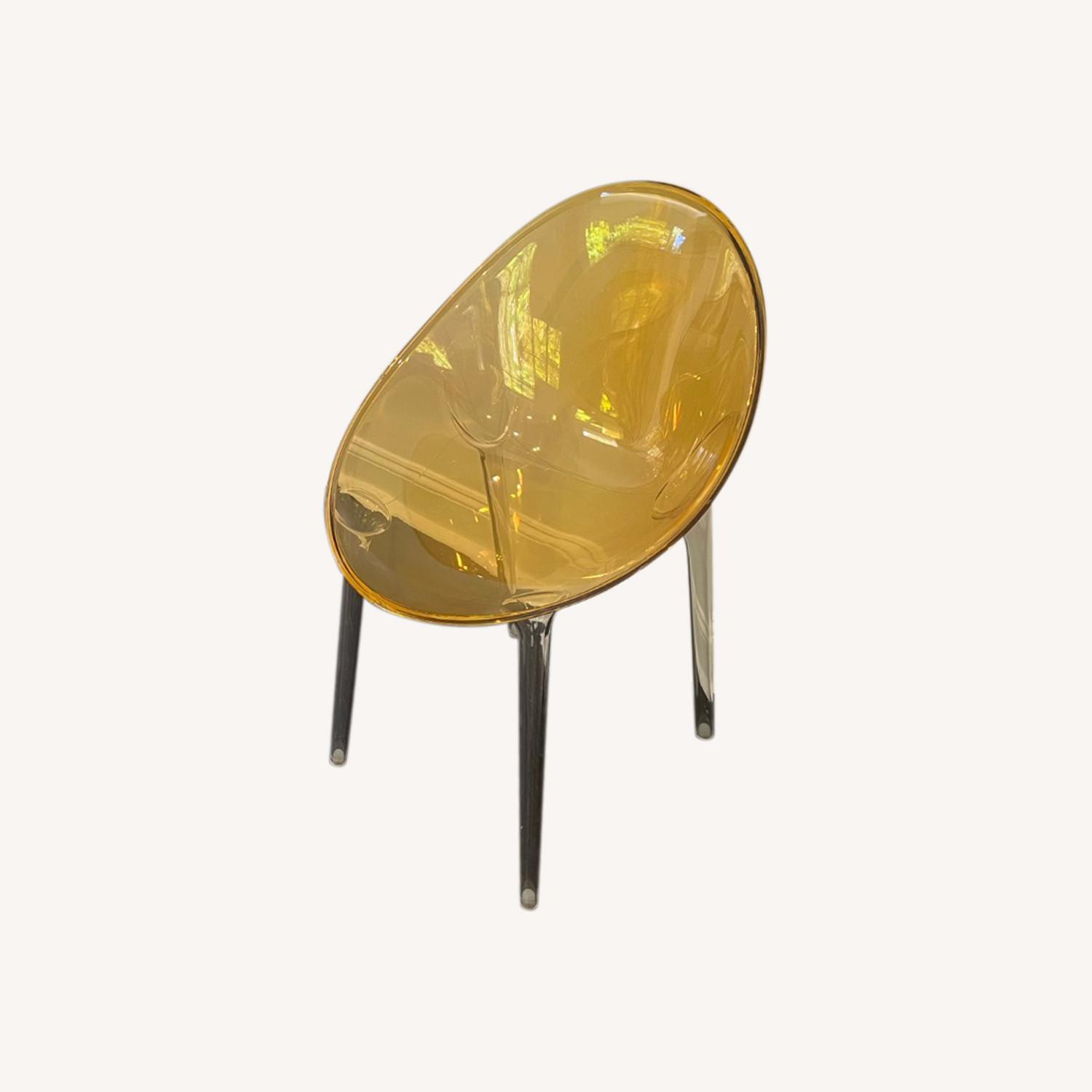 Kartell Yellow Acrylic Chairs (2) AptDeco