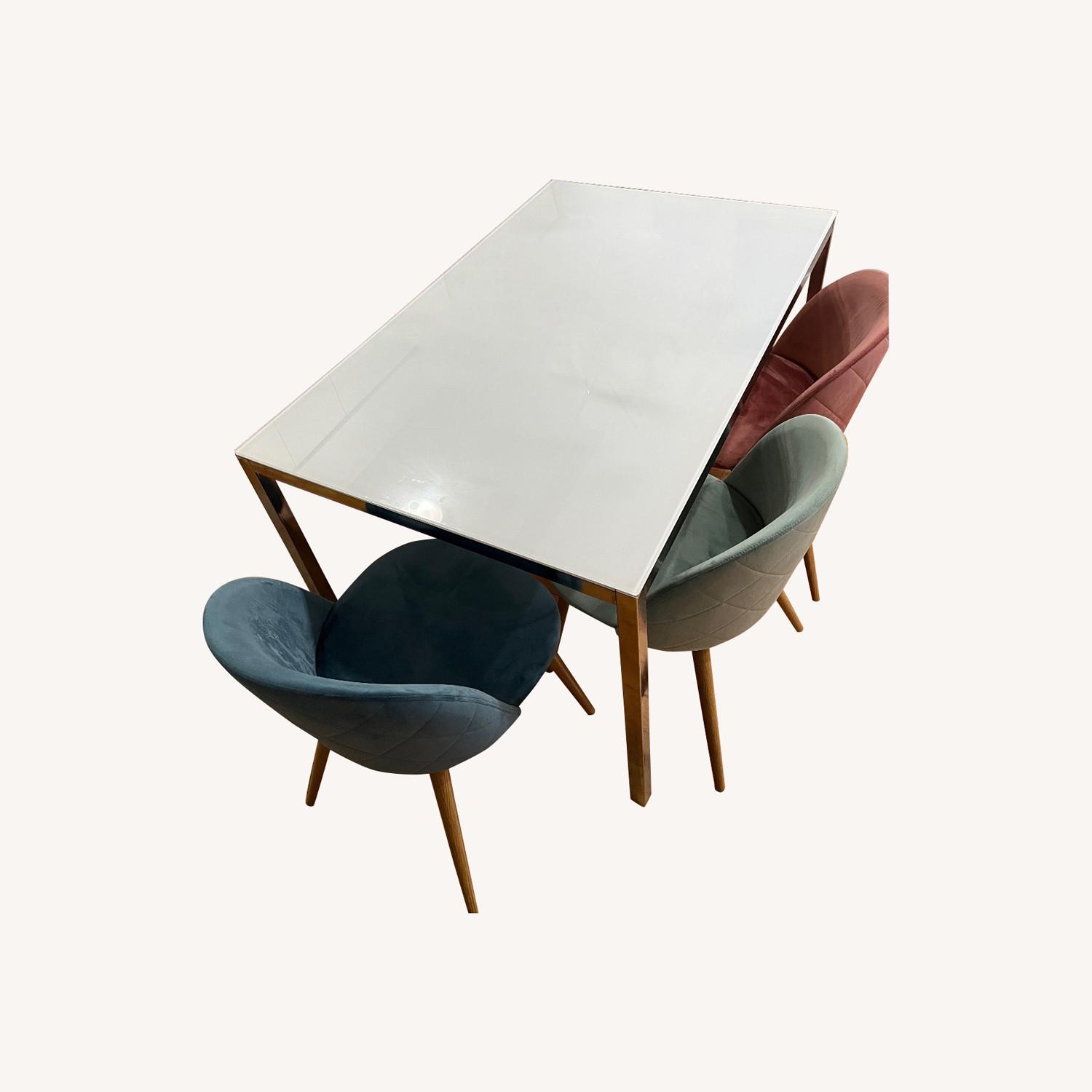 IKEA White Glass Dining Table - image-0