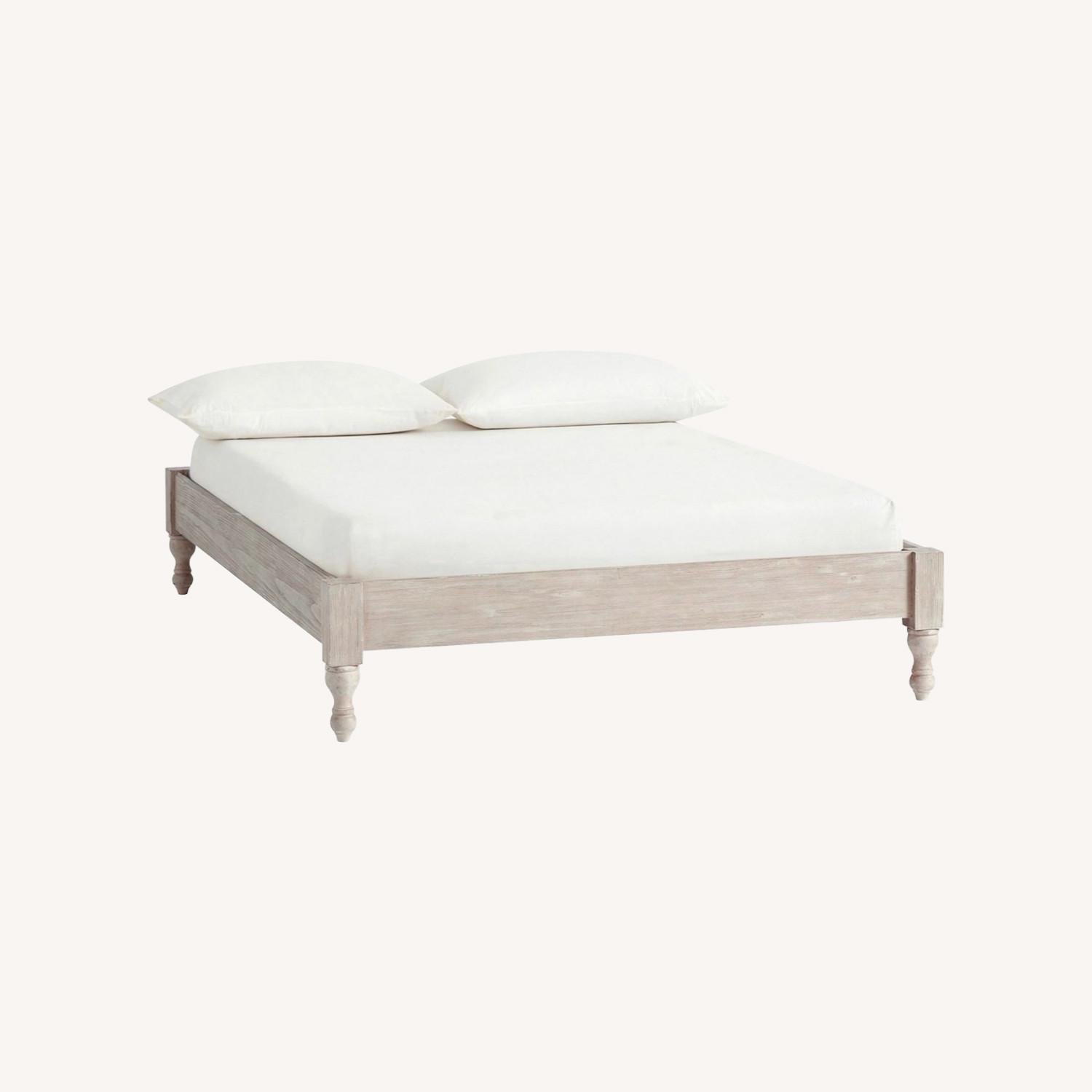 Pottery Barn Queen Size Wooden Bed Frame - image-0