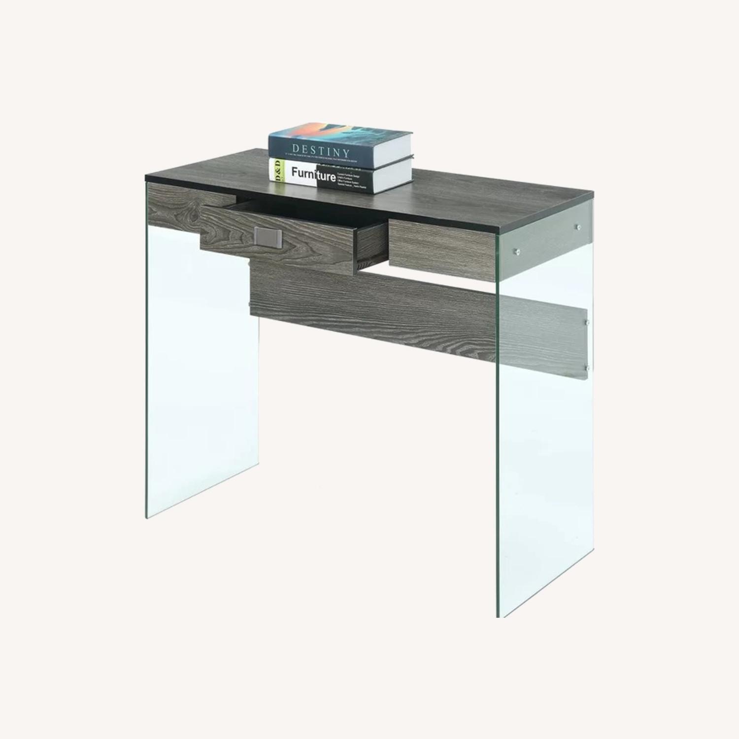 Weathered Gray Allionna Computer Desk - image-0