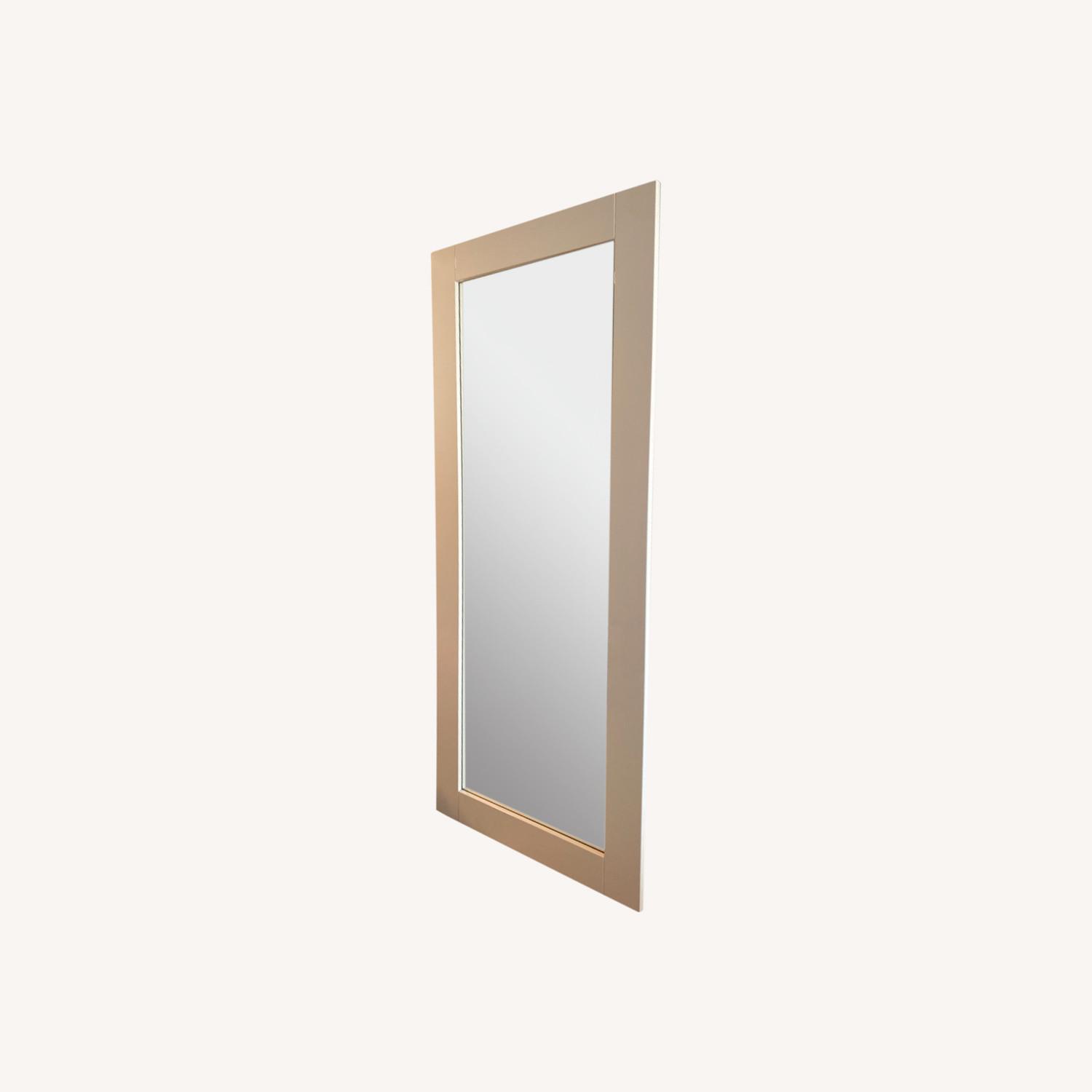 CB2 Standing Mirror White Accented AptDeco