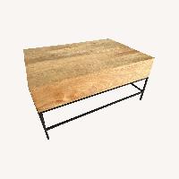 West Elm Lift Top Table in Mango (Solid Wood) - AptDeco