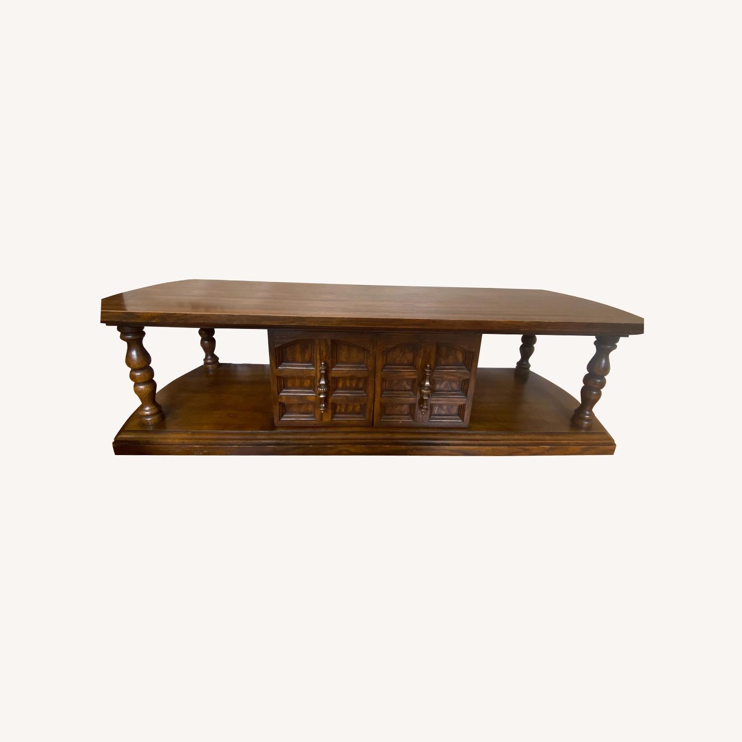 Solid Oak Console - image-0