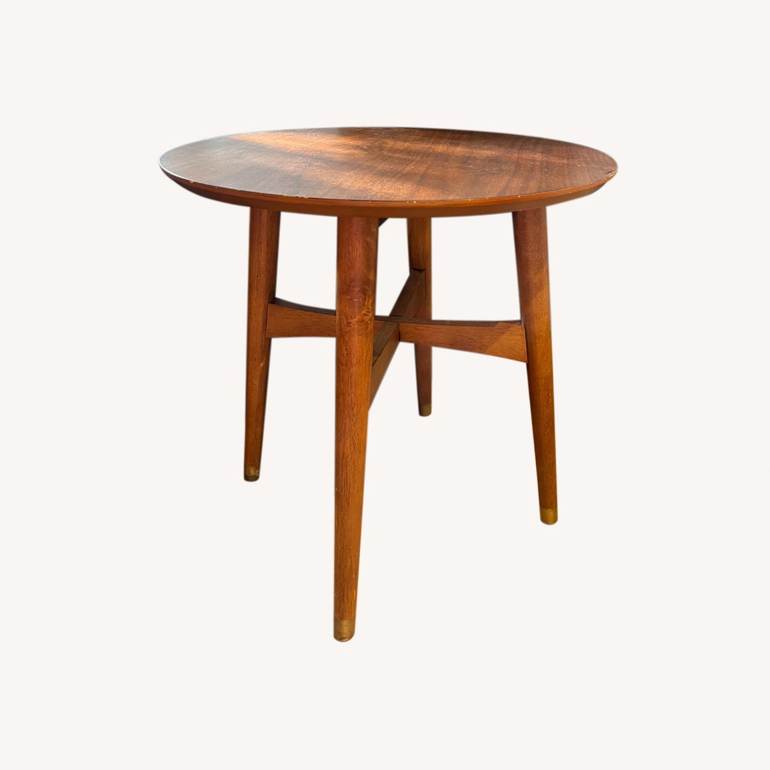 West Elm Reeve Side Table Walnut AptDeco