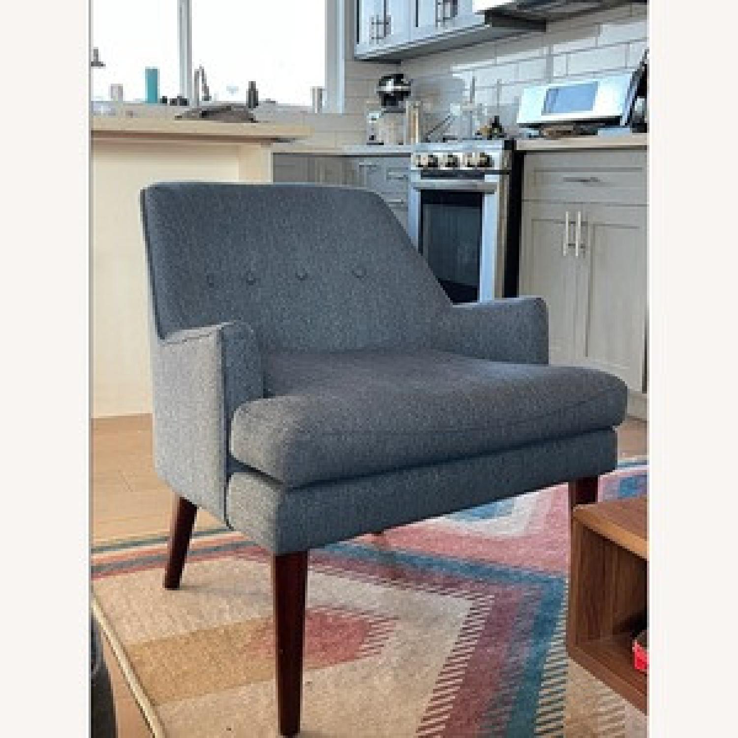 Mid century Modern Blue Accent Chair - image-2