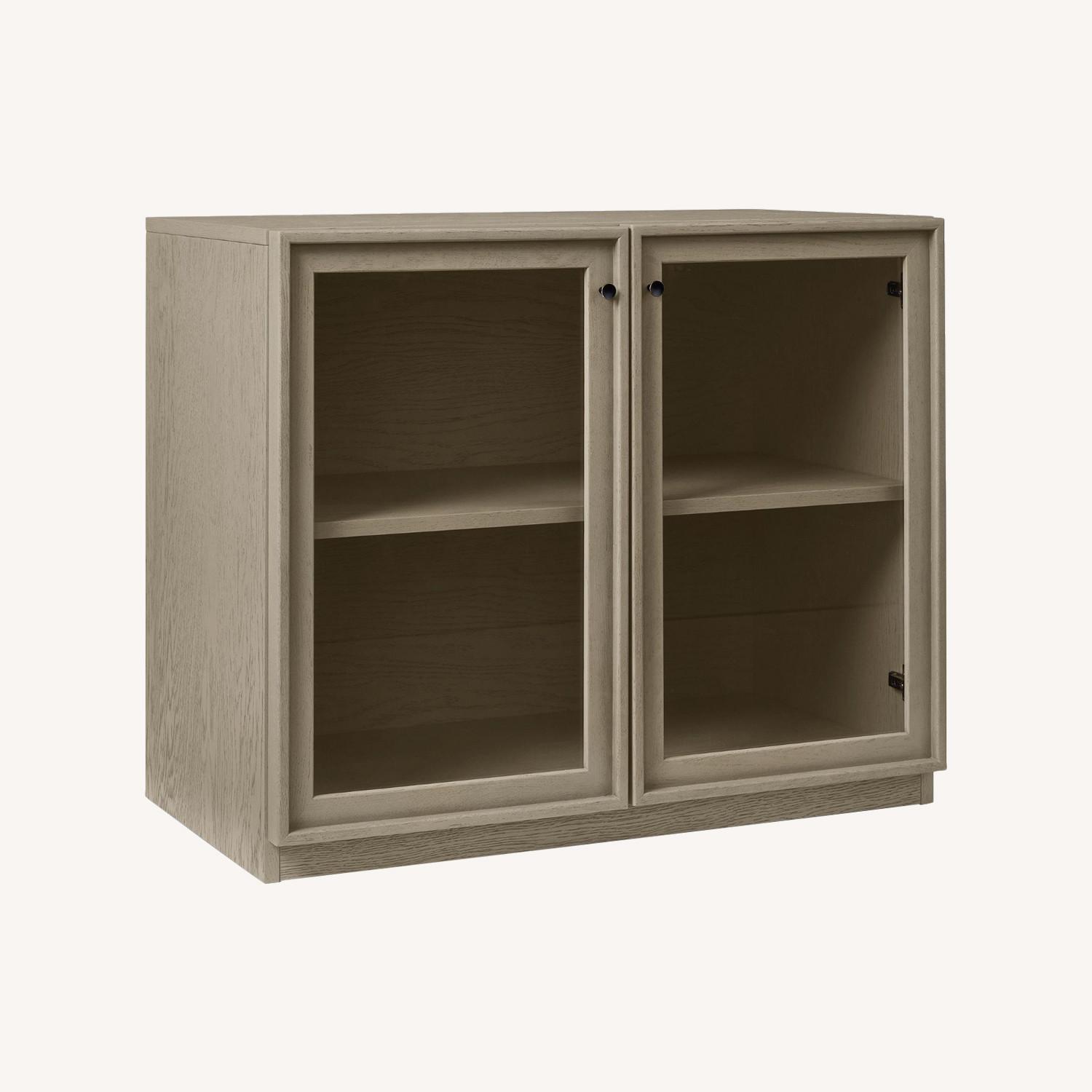 Pottery Barn Holmes Modular 2-Door Glass Console - image-0
