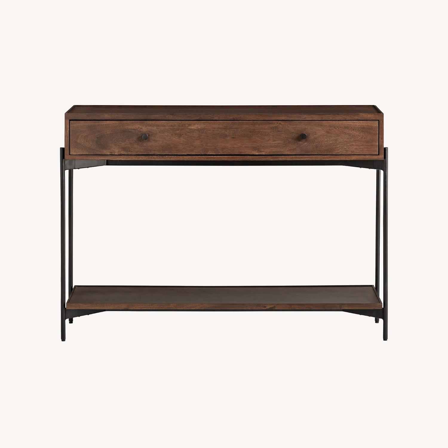 Pottery Barn Warren Console Table with Drawer AptDeco