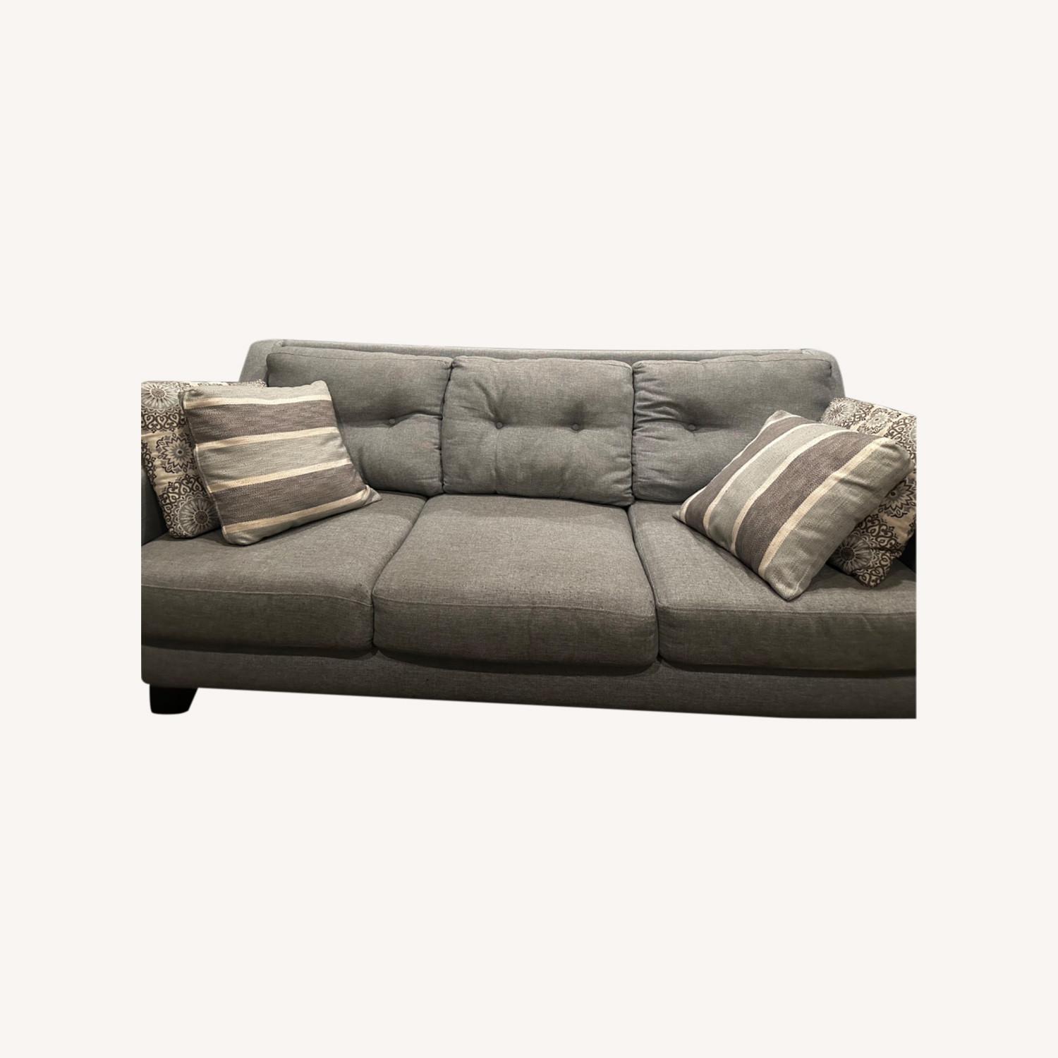 Marine Green Sofa with Pillows included - image-0