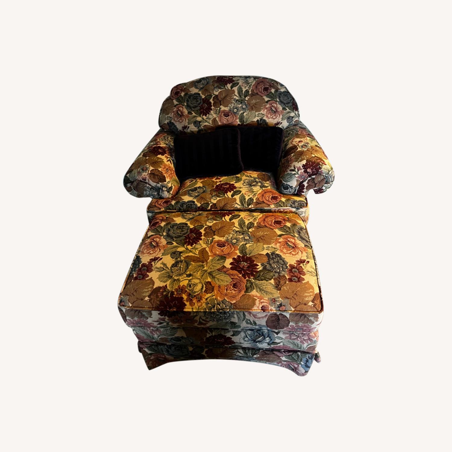 Oversized Armchair With Ottoman - image-0