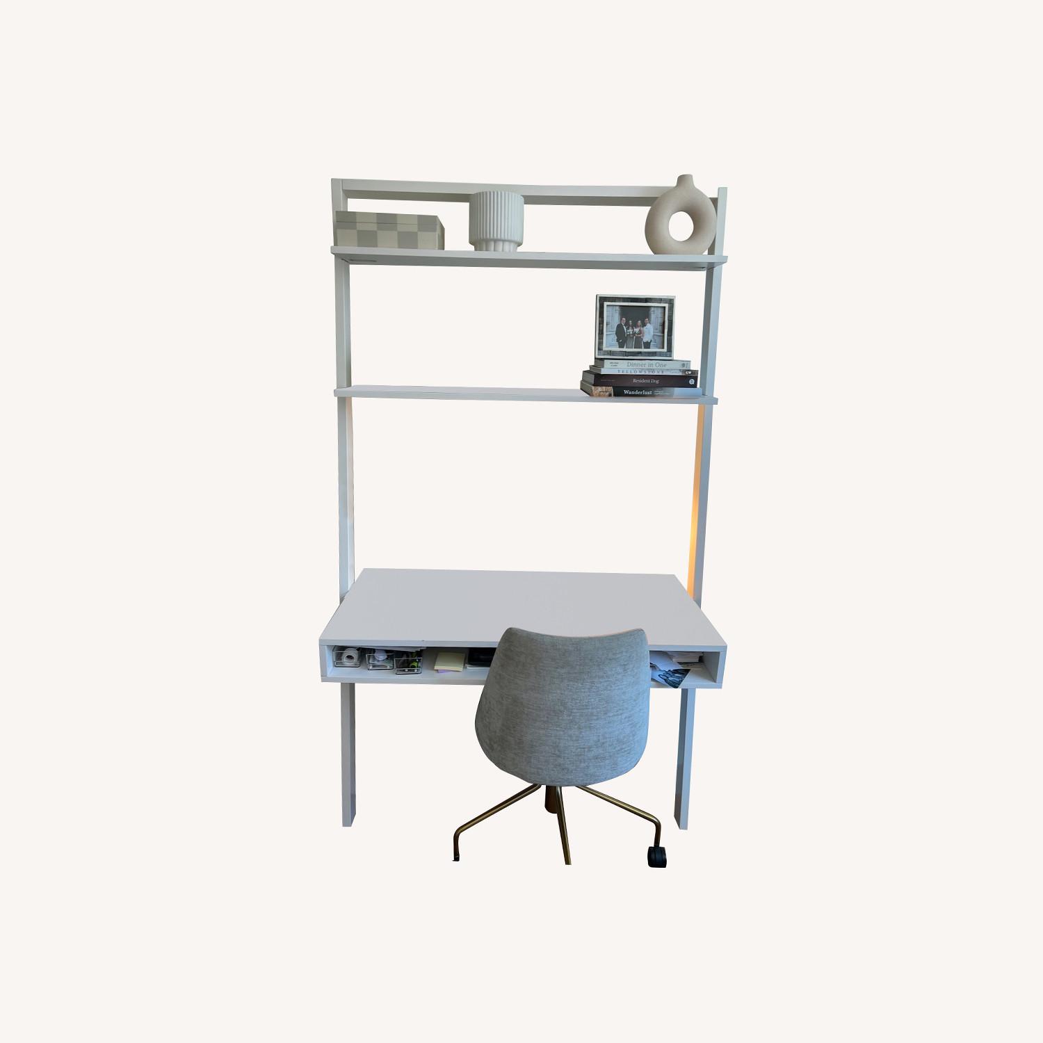 West Elm Ladder Shelf Desk - image-0