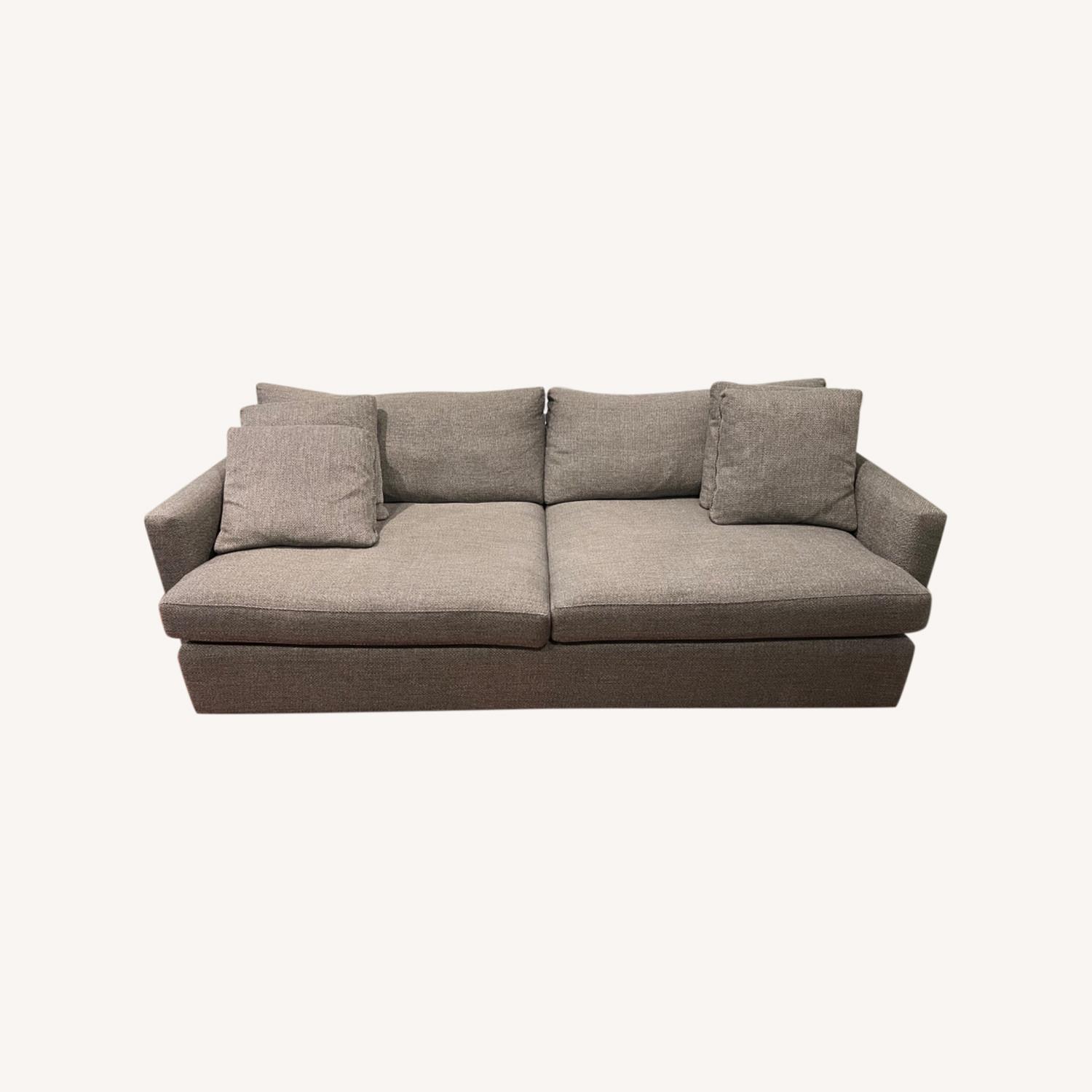 Crate & Barrel Lounge Deep Sofa and Ottoman - image-0
