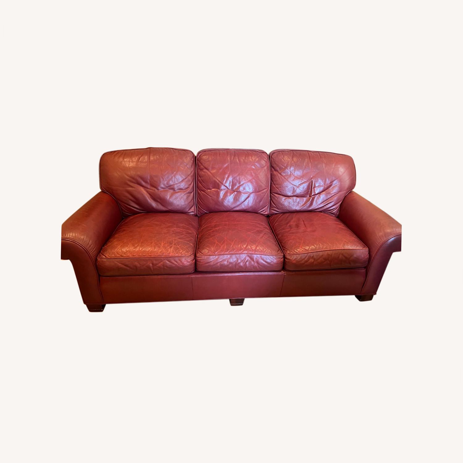 Whittemore-Sherrill Ruby Leather Sofa - image-0