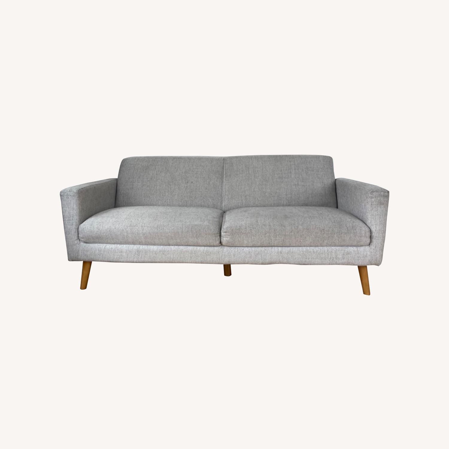 West Elm Twill Grey Oliver Sofa AptDeco