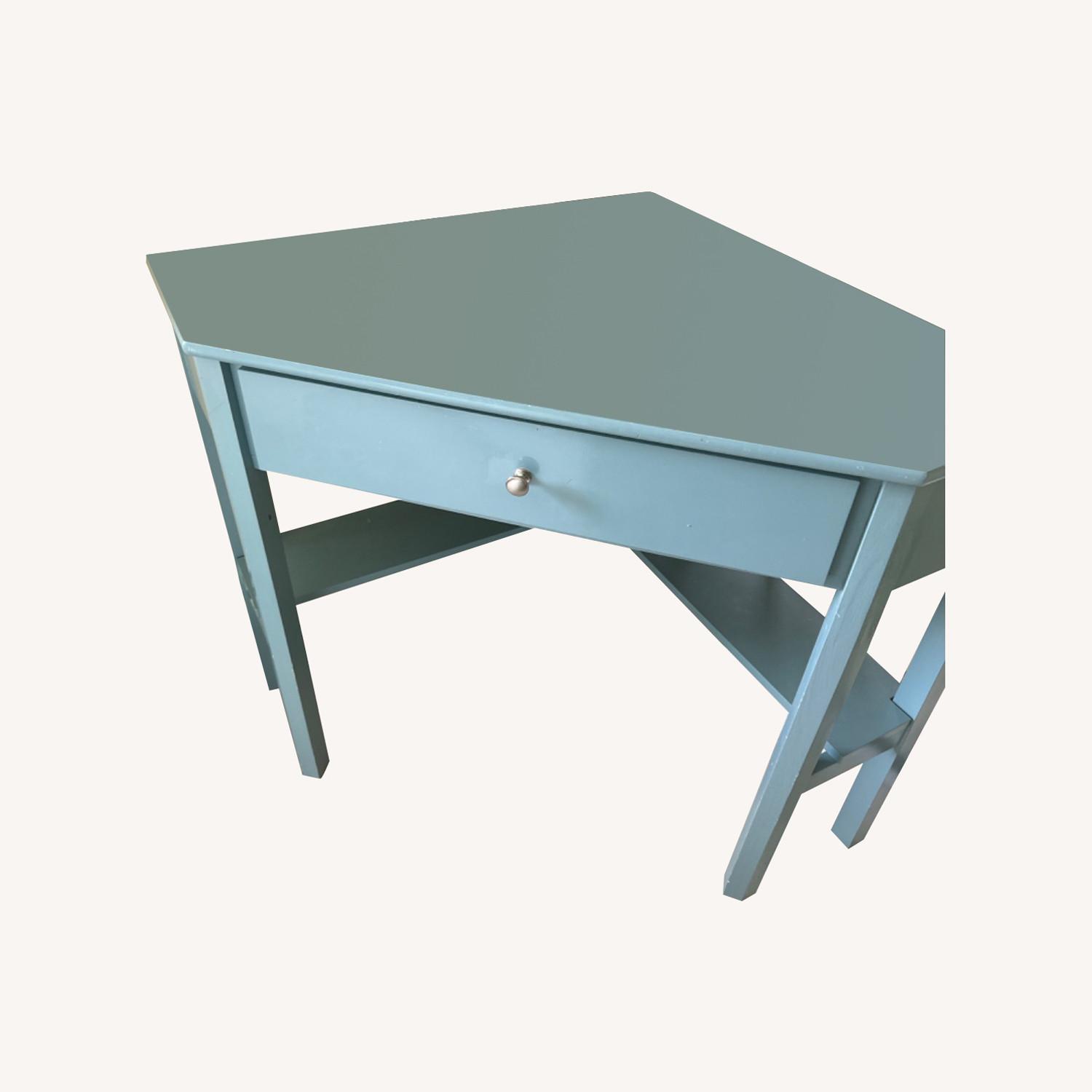 Light Blue Corner Desk - image-0