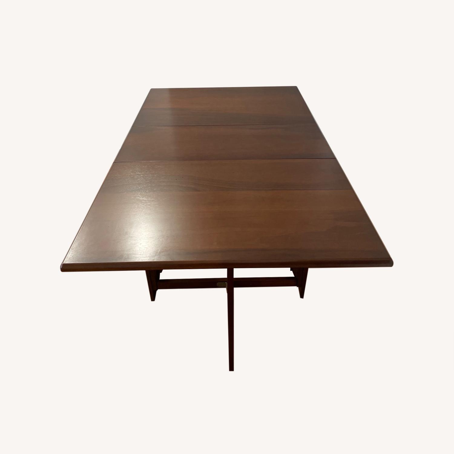 Andover Mills Dark Brown Wood Drop Leaf Dining Table - AptDeco